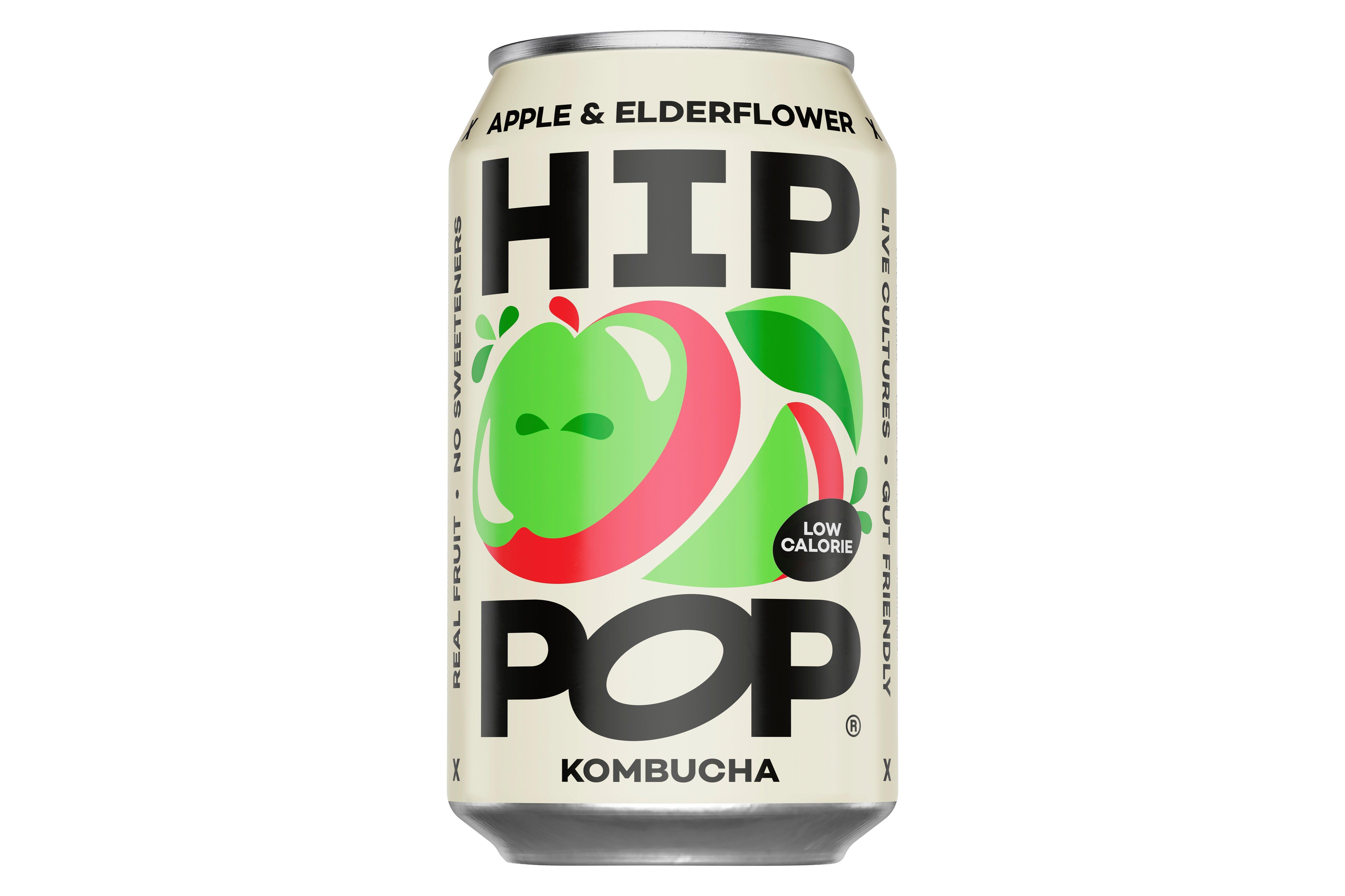 Hip Pop Apple & Elderflower Kombucha 330ml
