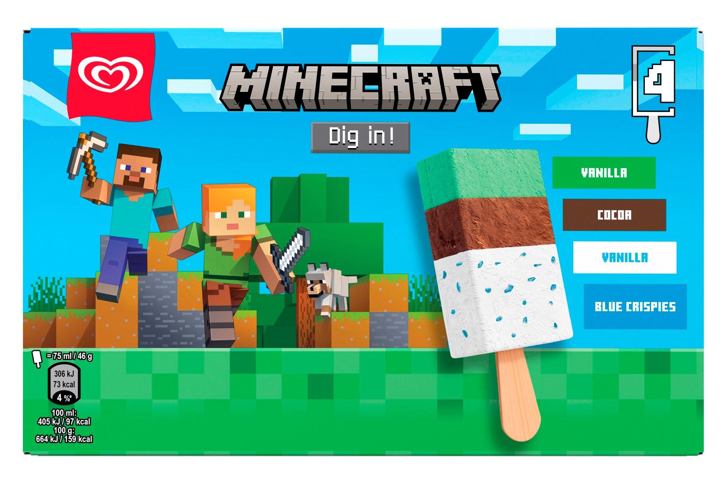 Wall's Minecraft Ice Cream Stick