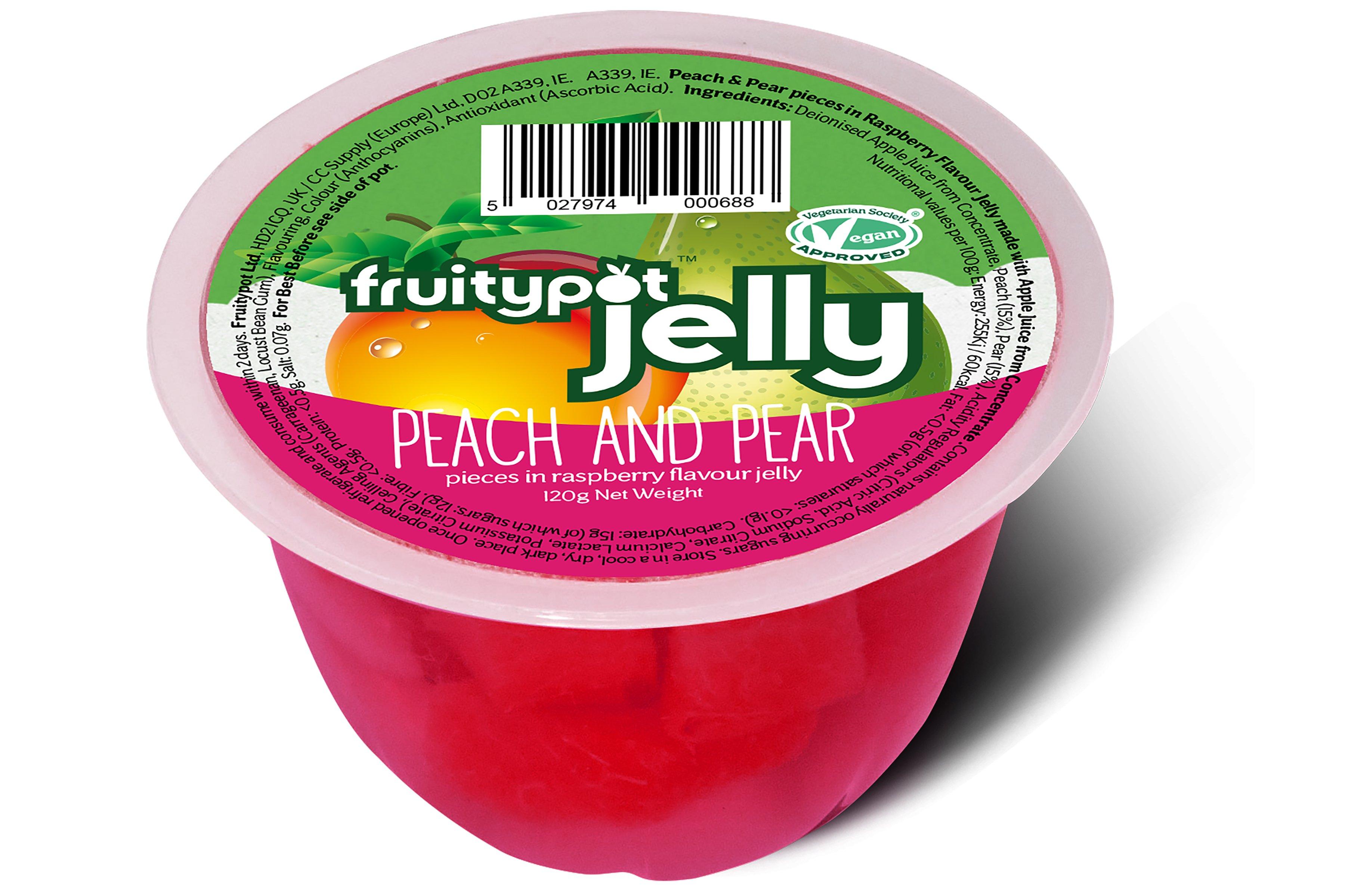 Fruitypot Fruitypot Peach & Pear in Raspberry Jelly Pot