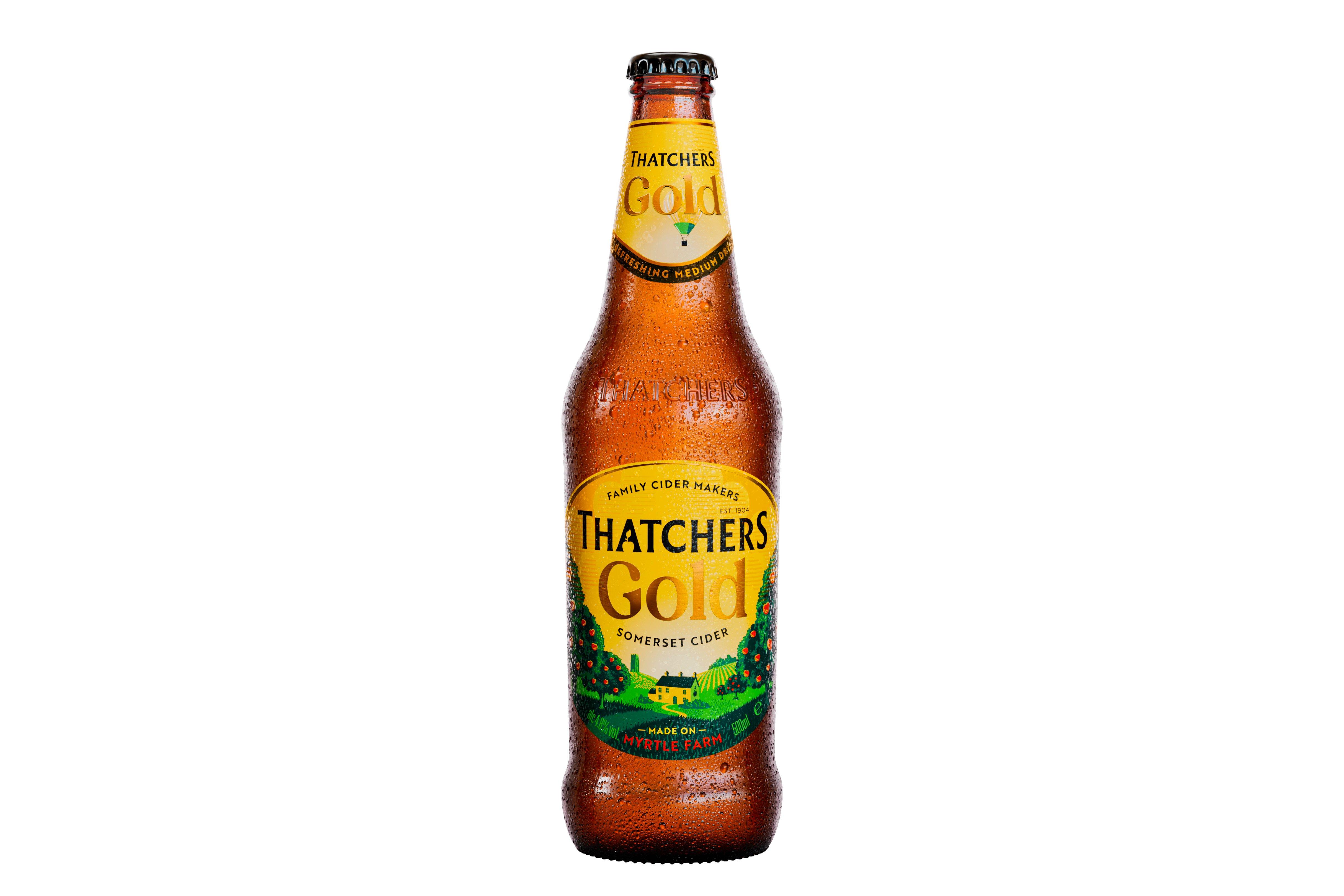 Thatchers Gold Cider Glass 500ml
