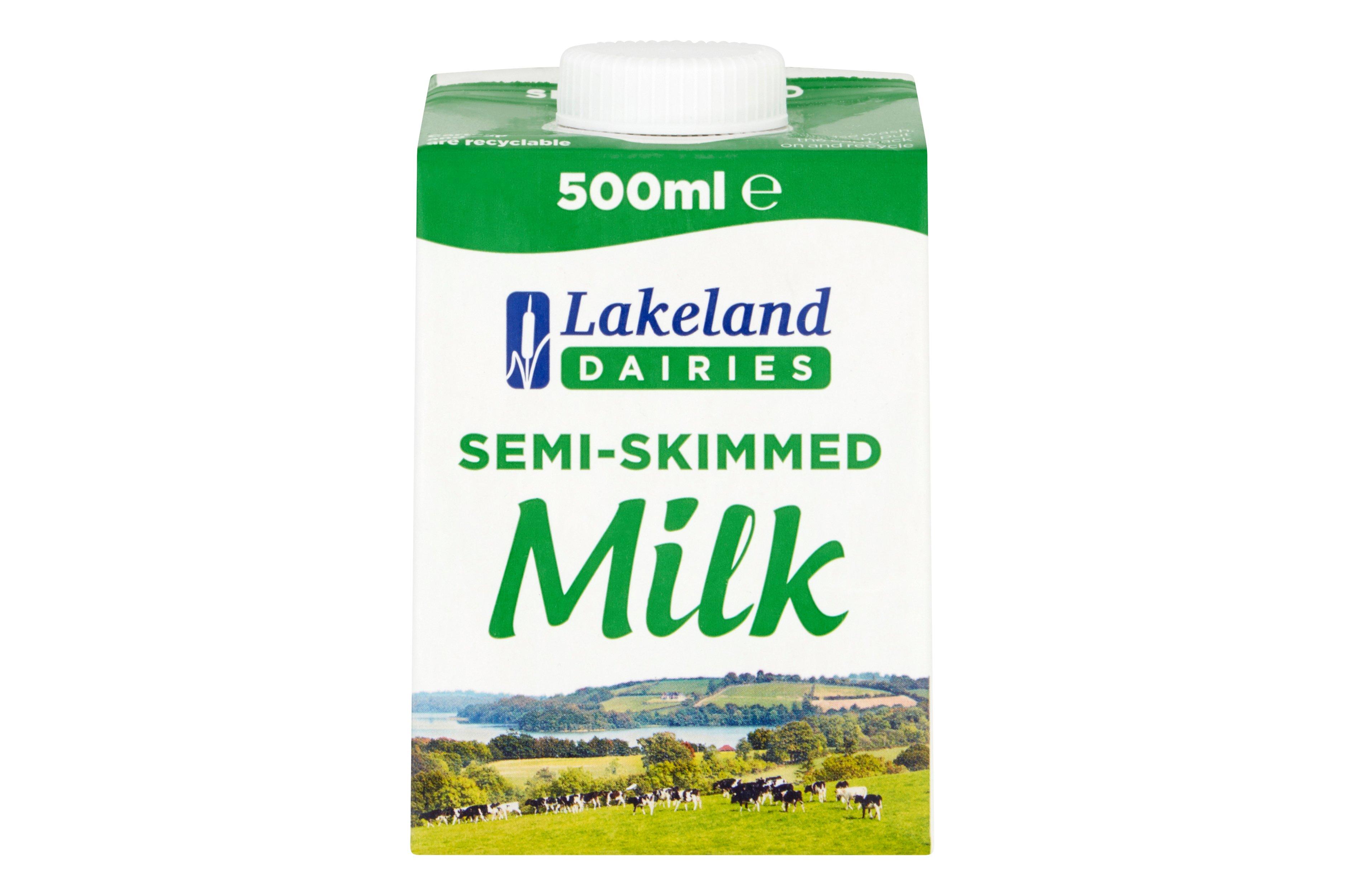 Lakeland UHT Semi Skimmed Milk 500ml