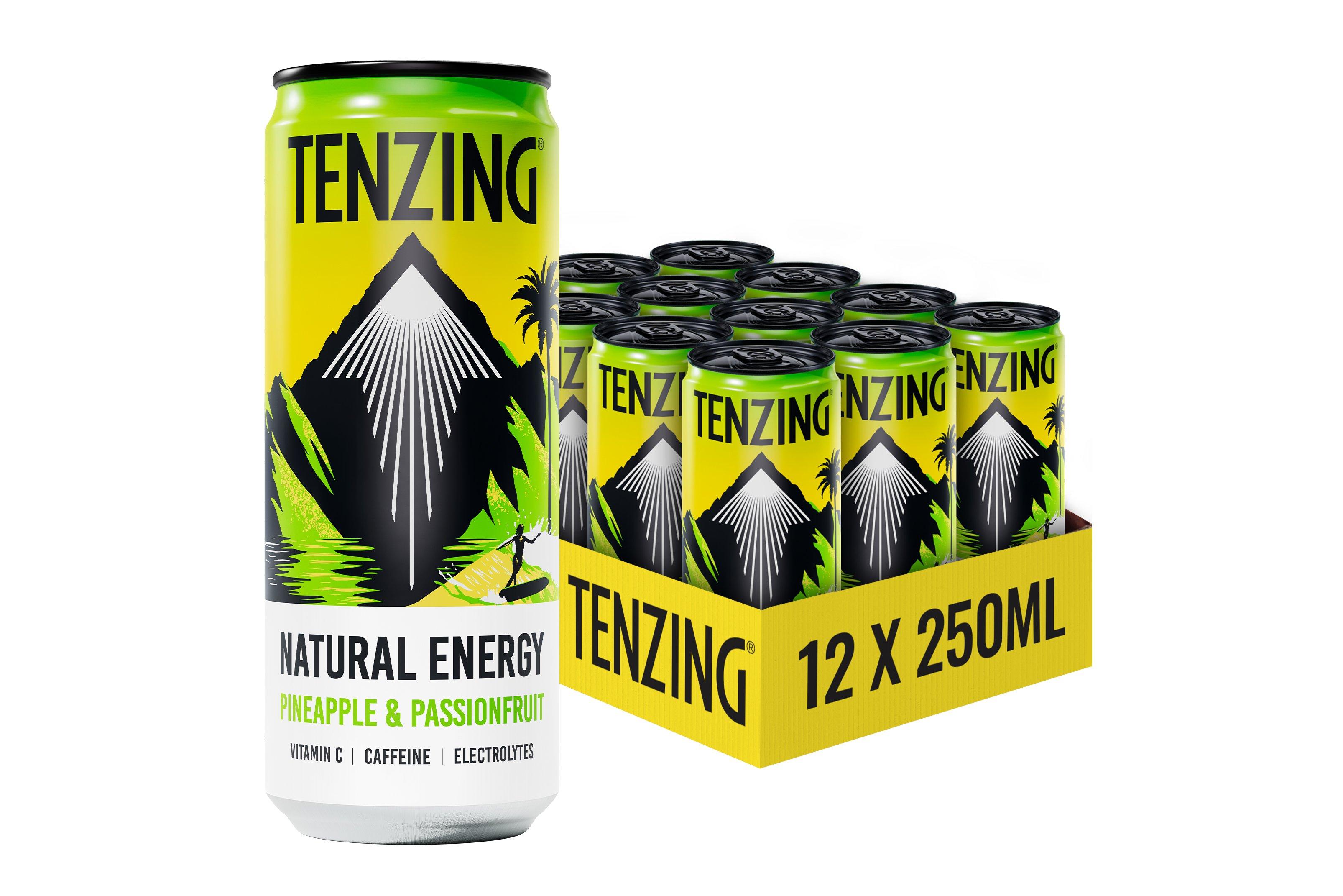 Tenzing Energy Pineapple & Passionfruit drink 12 x 250ml