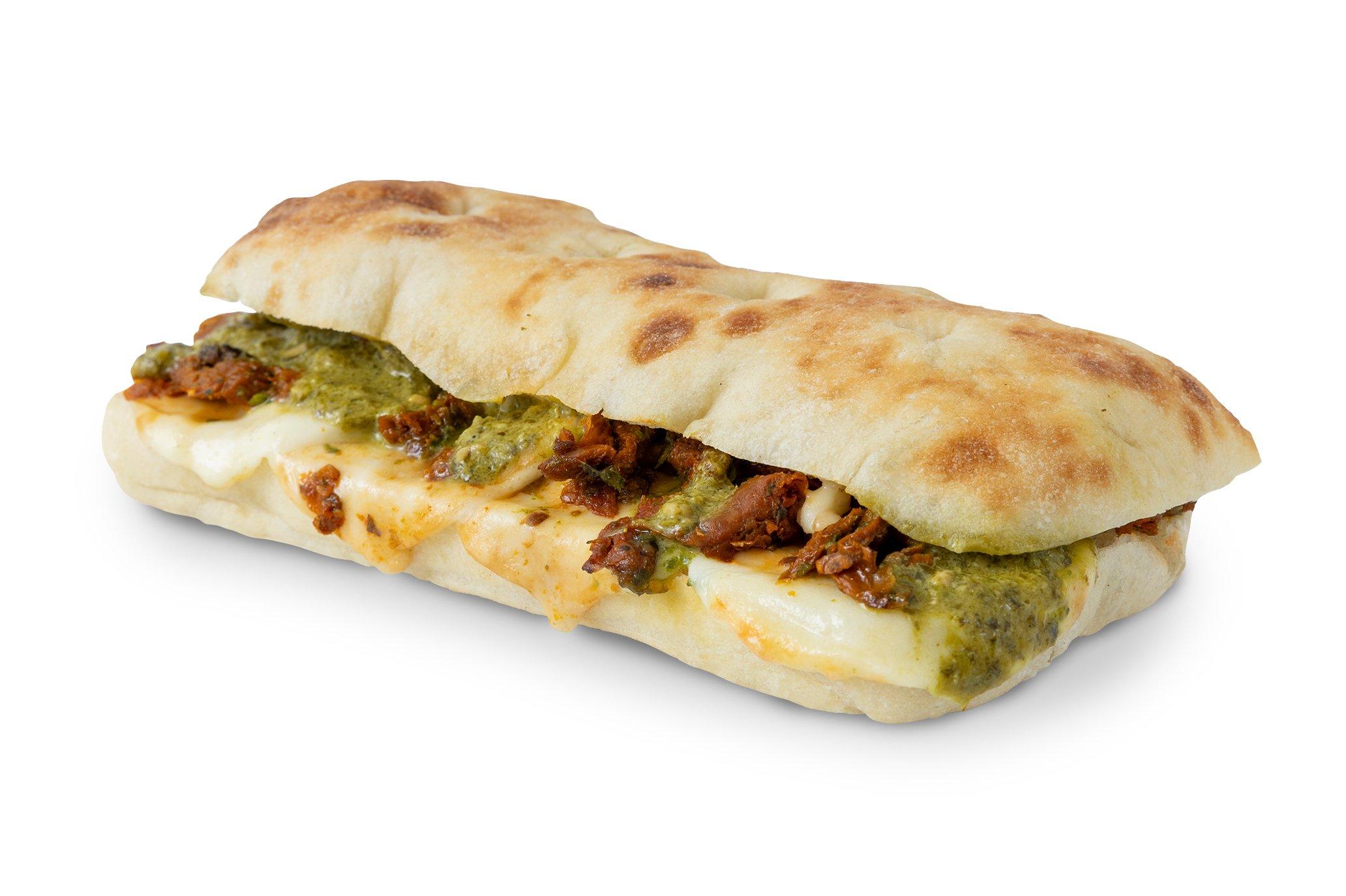 D&CO Kitchen Focaccia Mozzarella, Pesto and Sundried Tomato