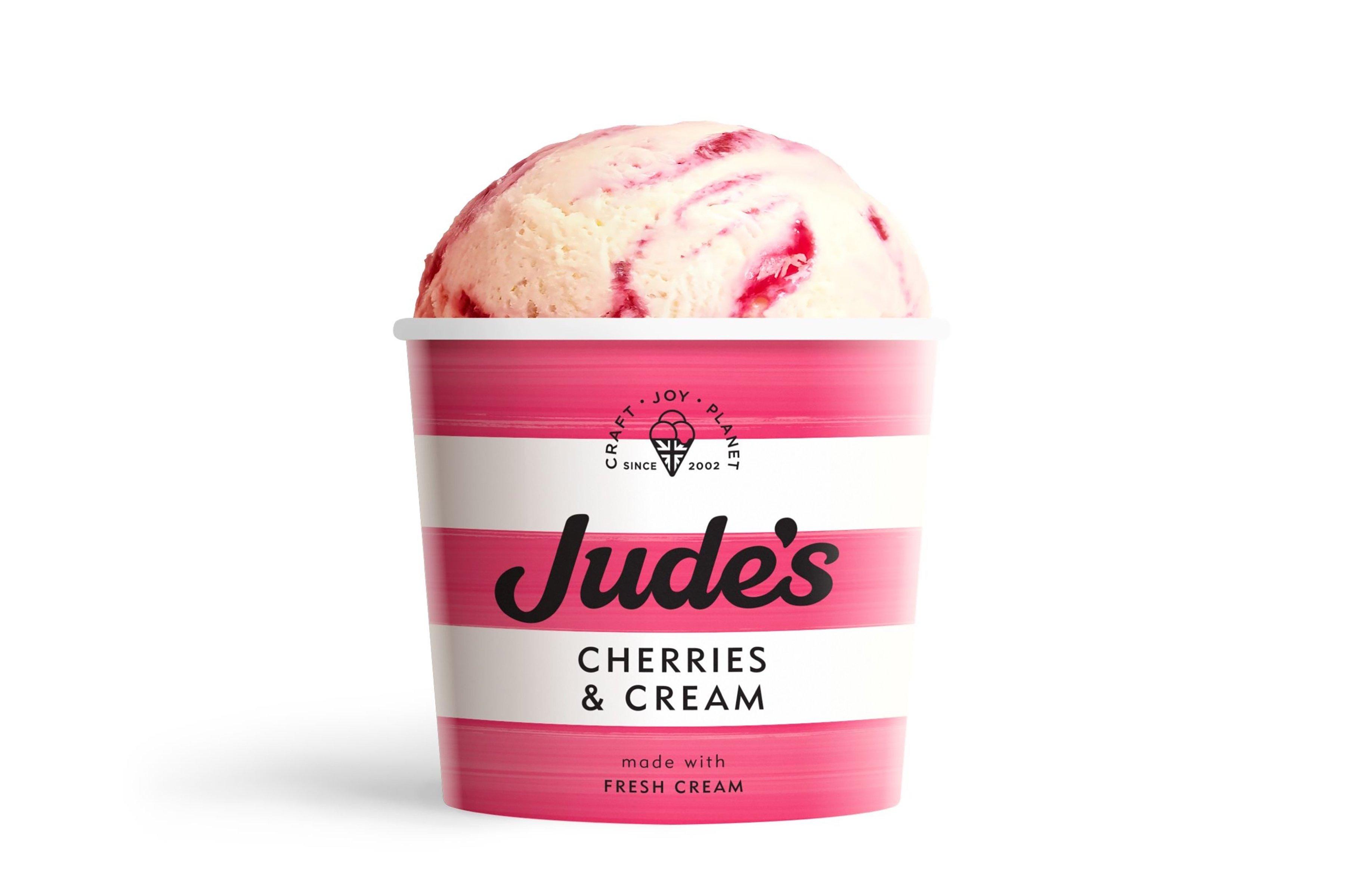 Jude's Cherries & Cream Ice Cream tub