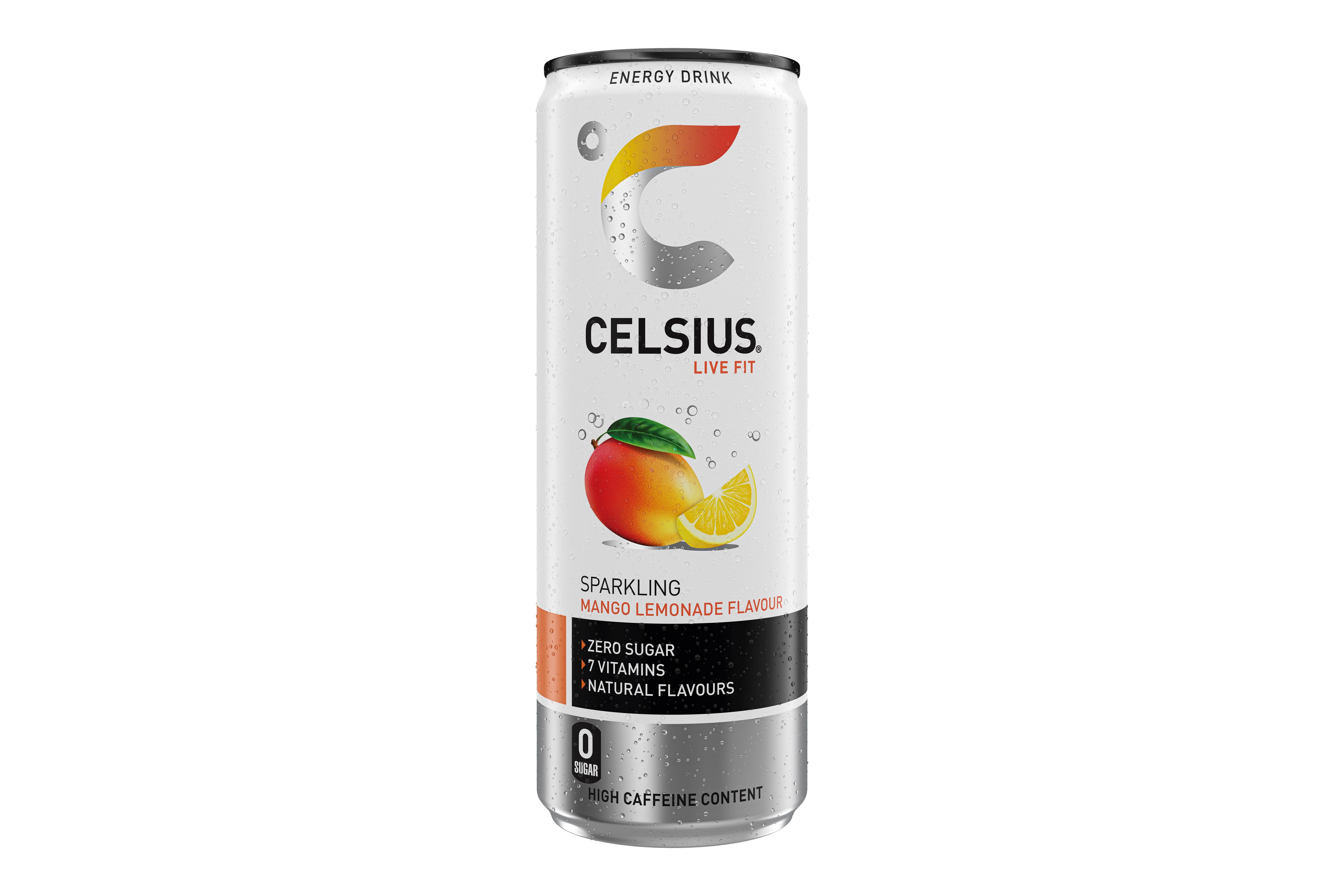 Celsius Sparkling Mango Lemonade 355ml