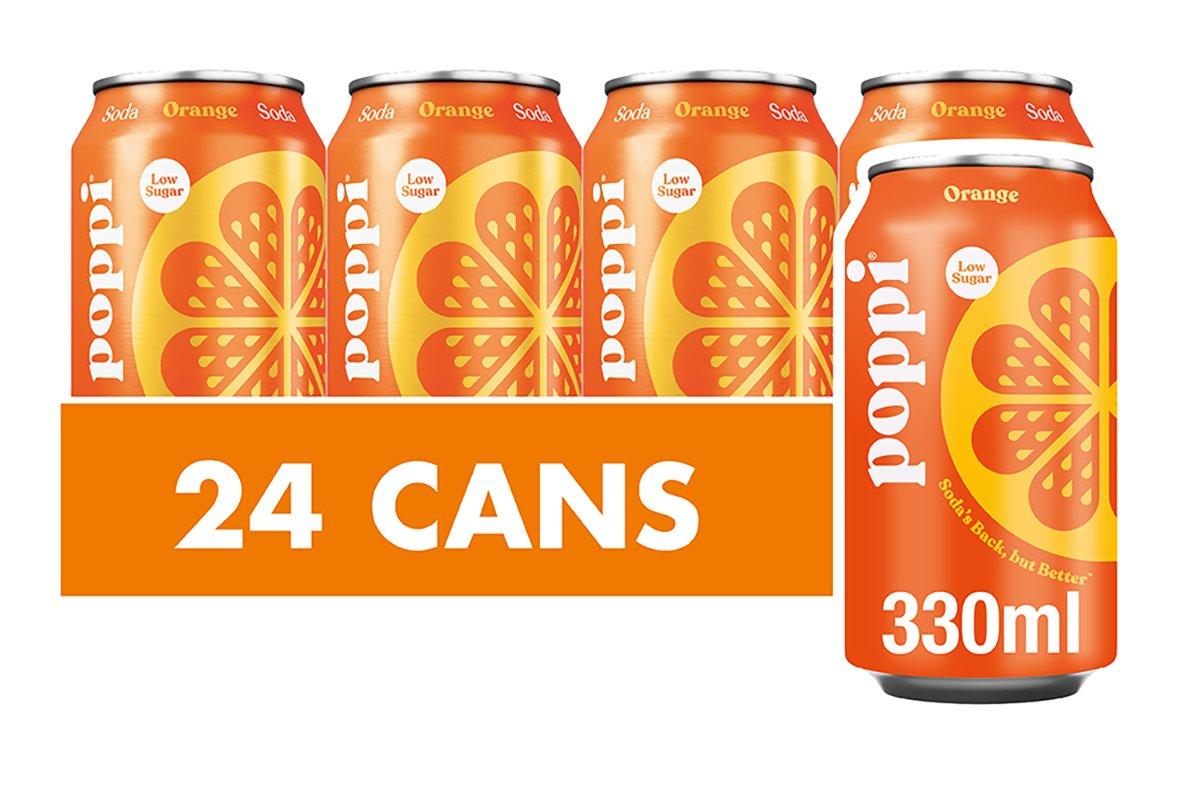 poppi Orange Soda 330ml Can