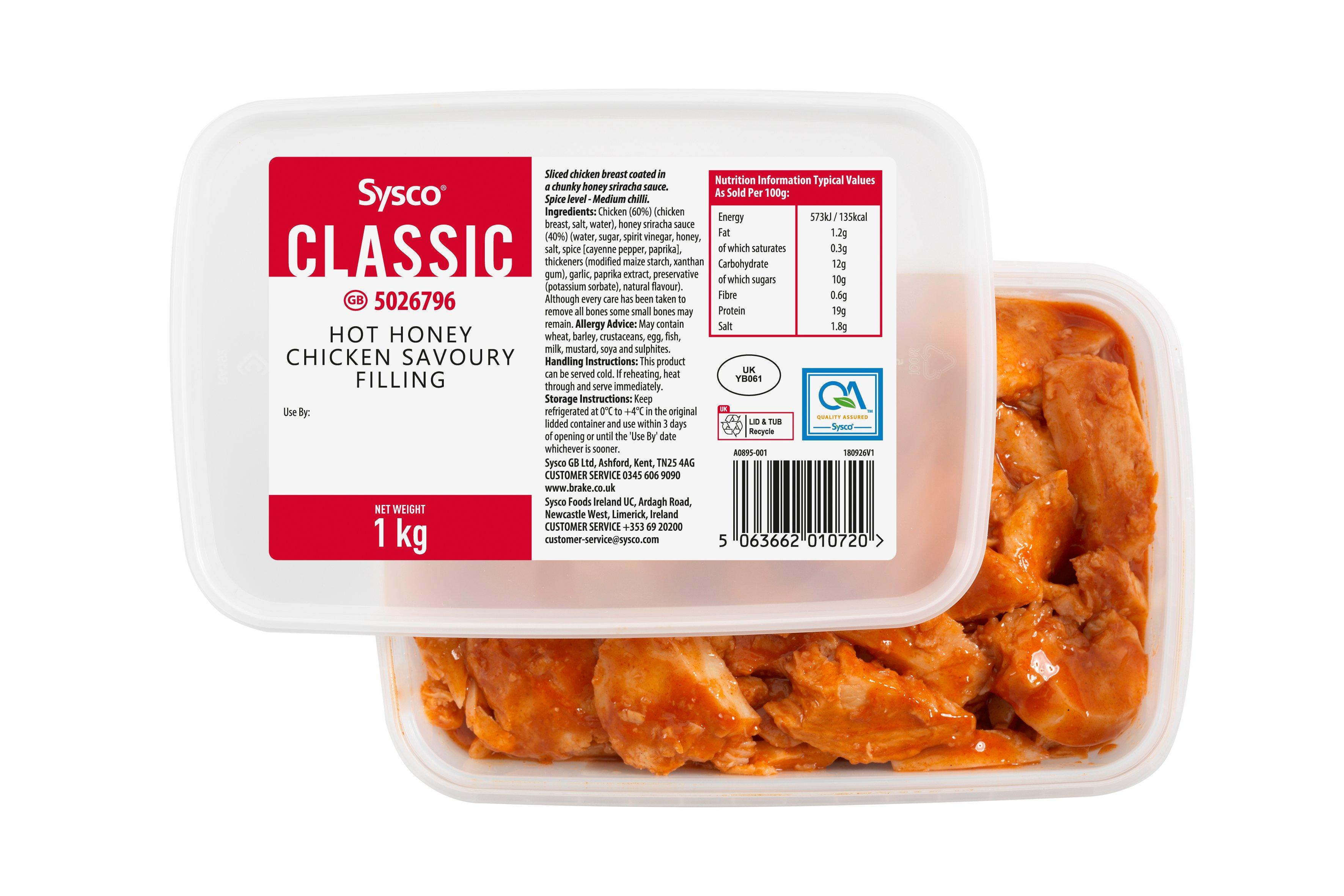 Sysco Classic Hot Honey Chicken Savoury Filling