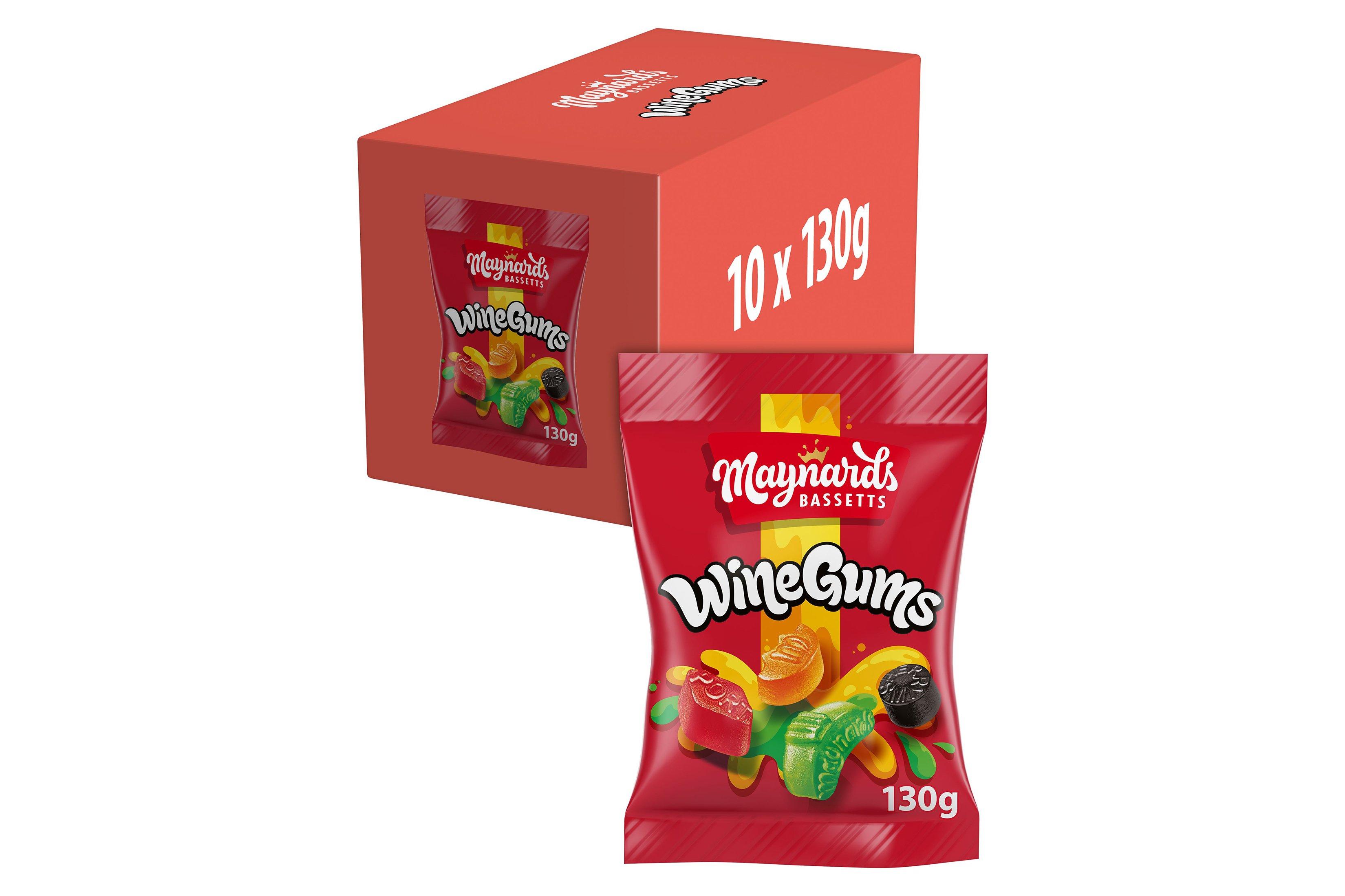 Maynards Bassetts Wine Gums Sweets Bag 130g