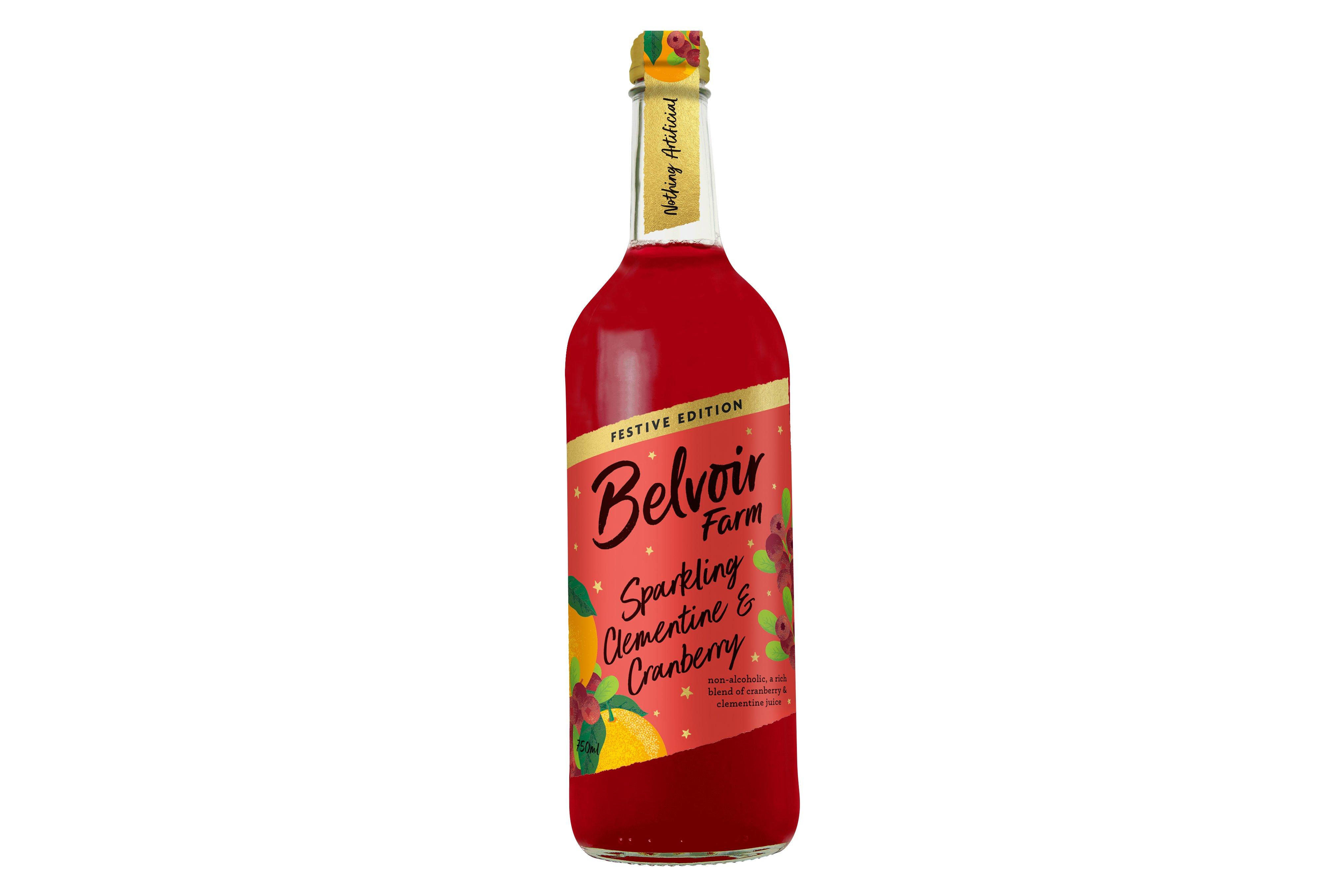Belvoir Christmas Sparkling Clementine Cranberry 750ml
