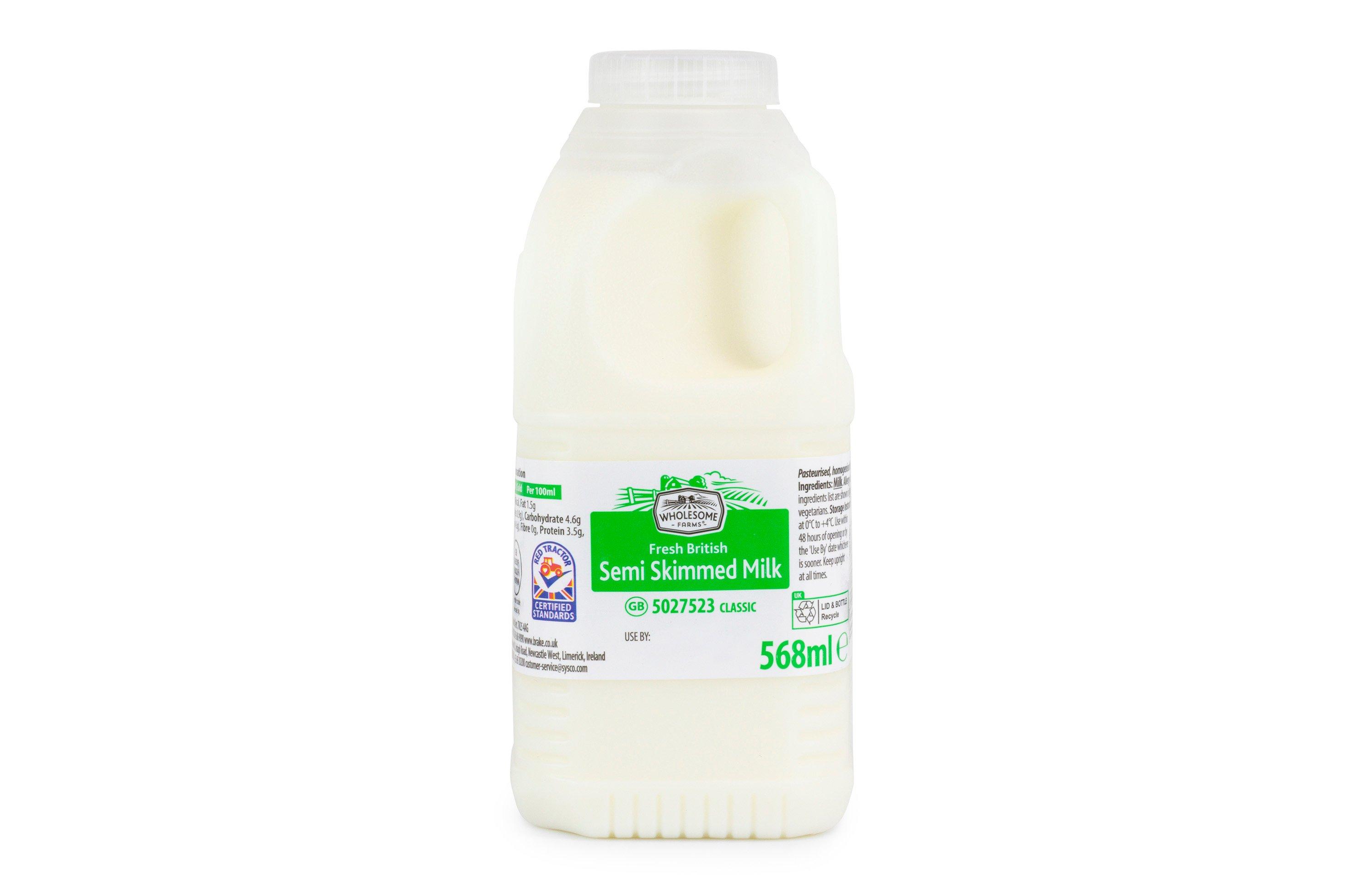 Wholesome Farms Fresh British Semi Skimmed Milk