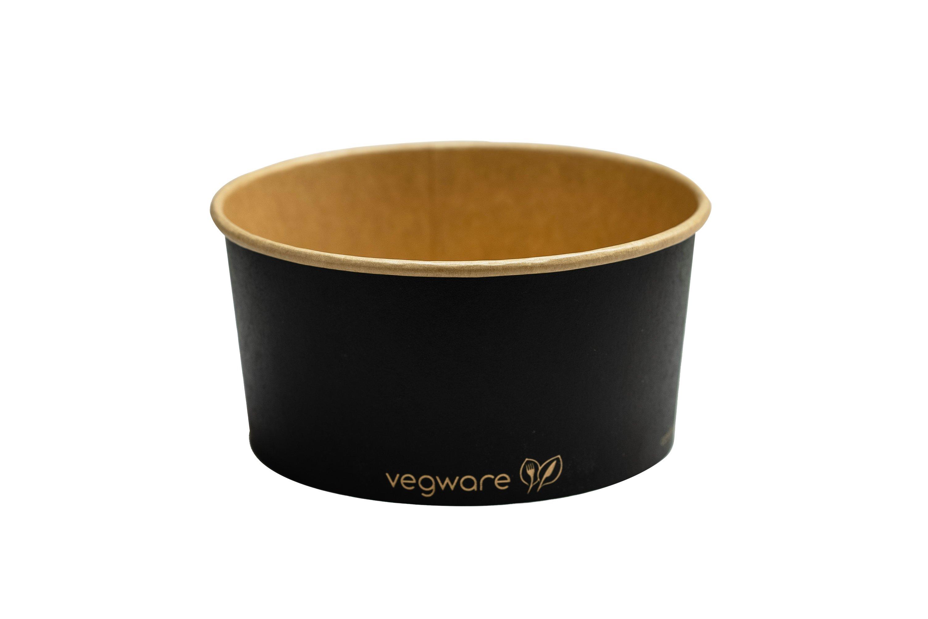 Round Container 1000ml Black Paper 6x50