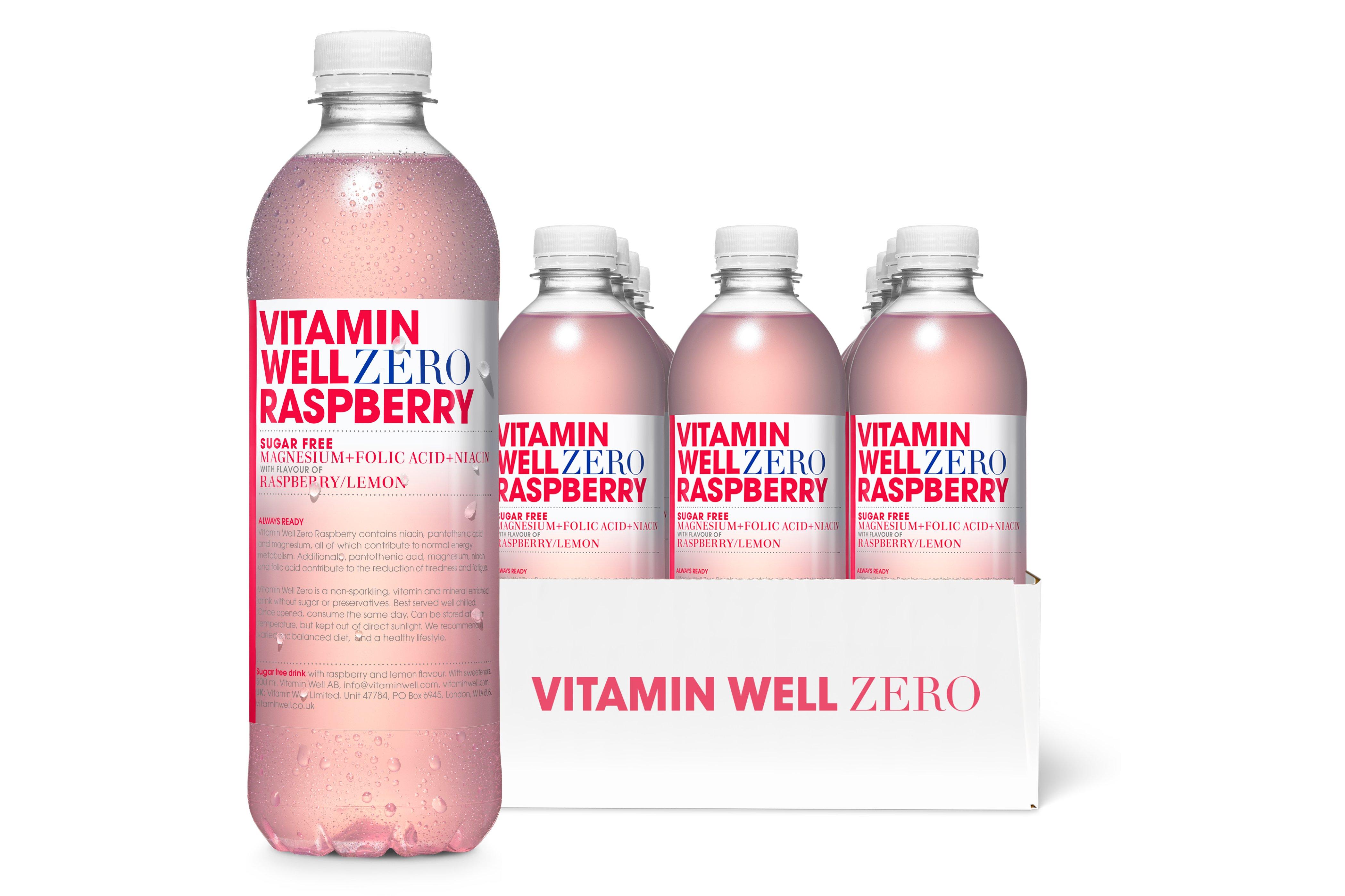 Vitamin Well Zero Raspberry 500ml