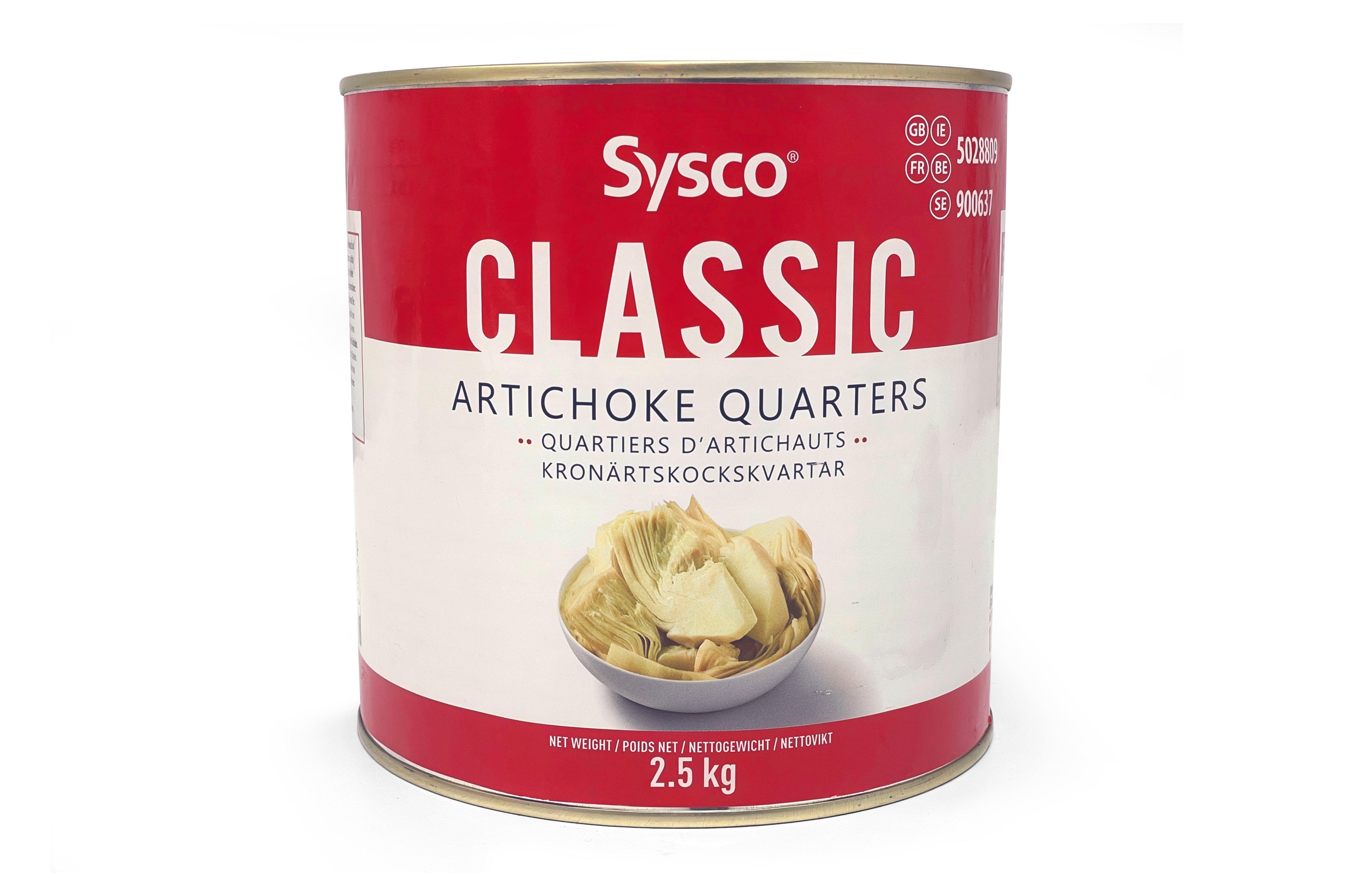 Sysco Classic Artichoke Quarters in Brine