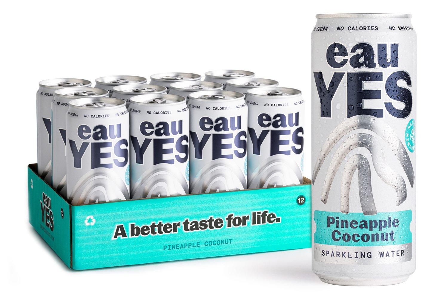 eauYes Pineapple & Coconut Sparkling Mineral Water 330ml