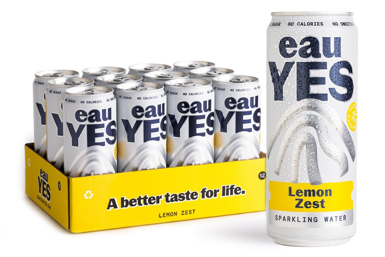 eauYes Lemon Zest Sparkling Mineral Water 330ml