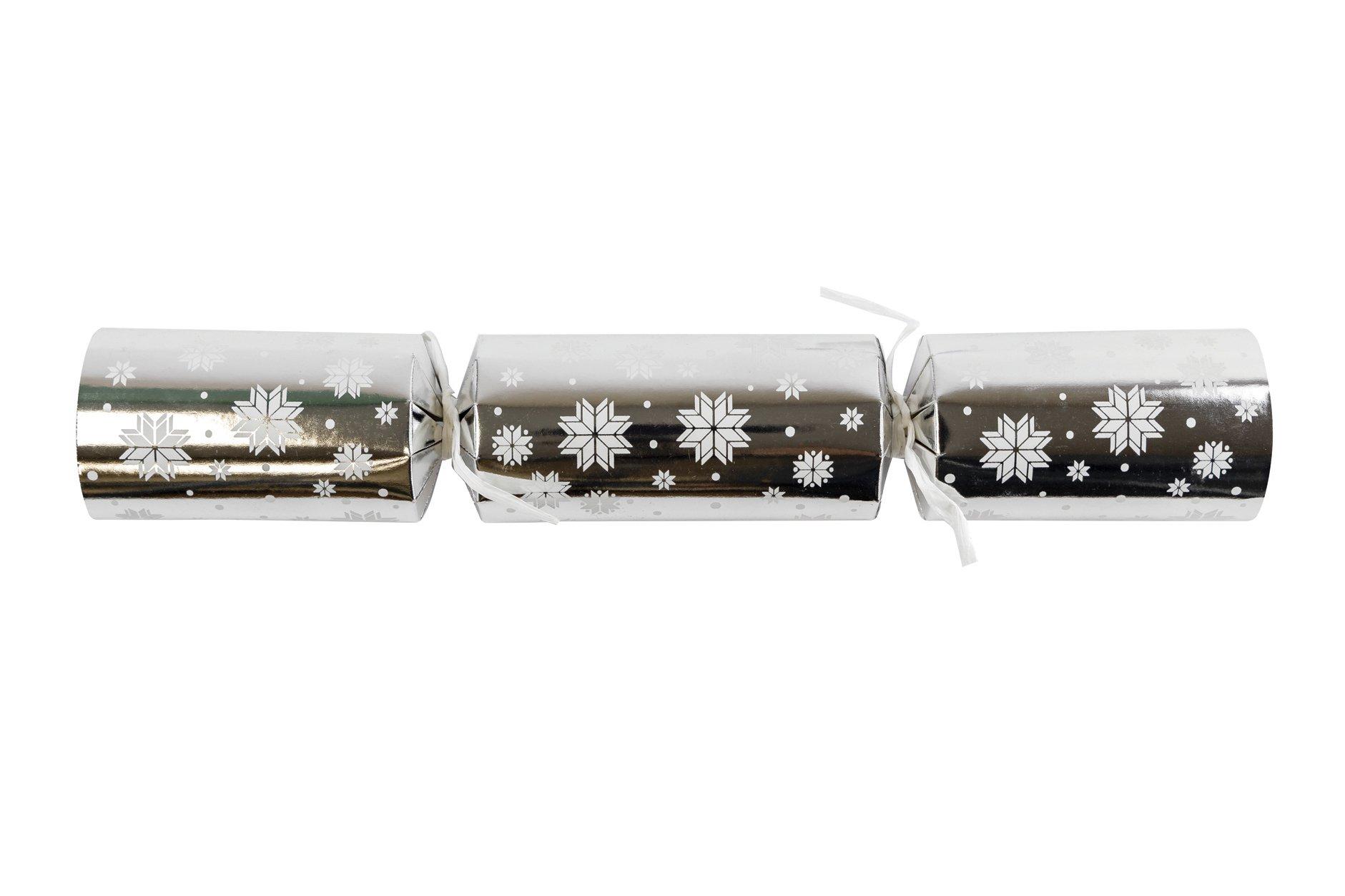 Silver Snowflake Christmas Crackers 50x12 inch