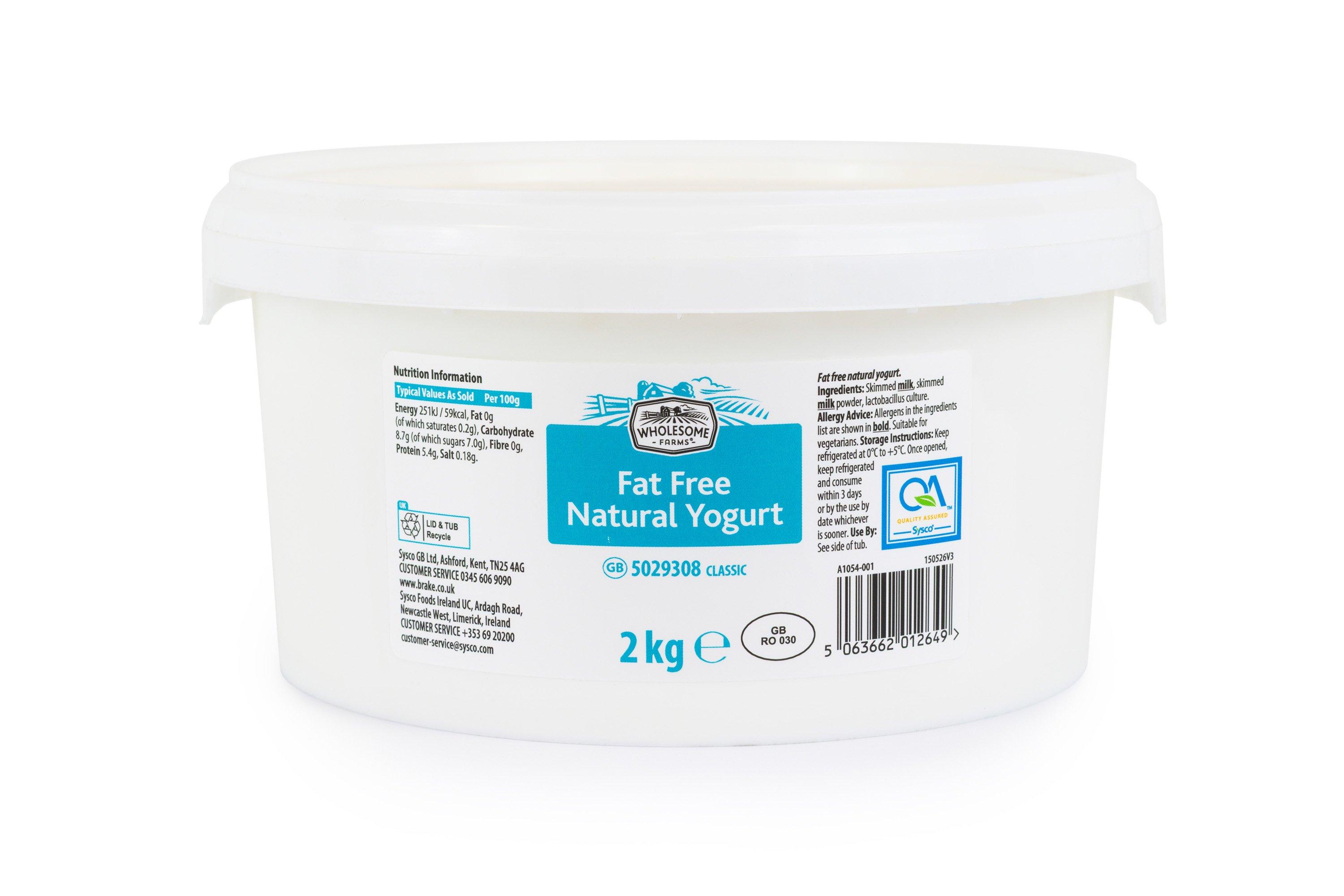 Wholesome Farms Fat Free Natural Yoghurt