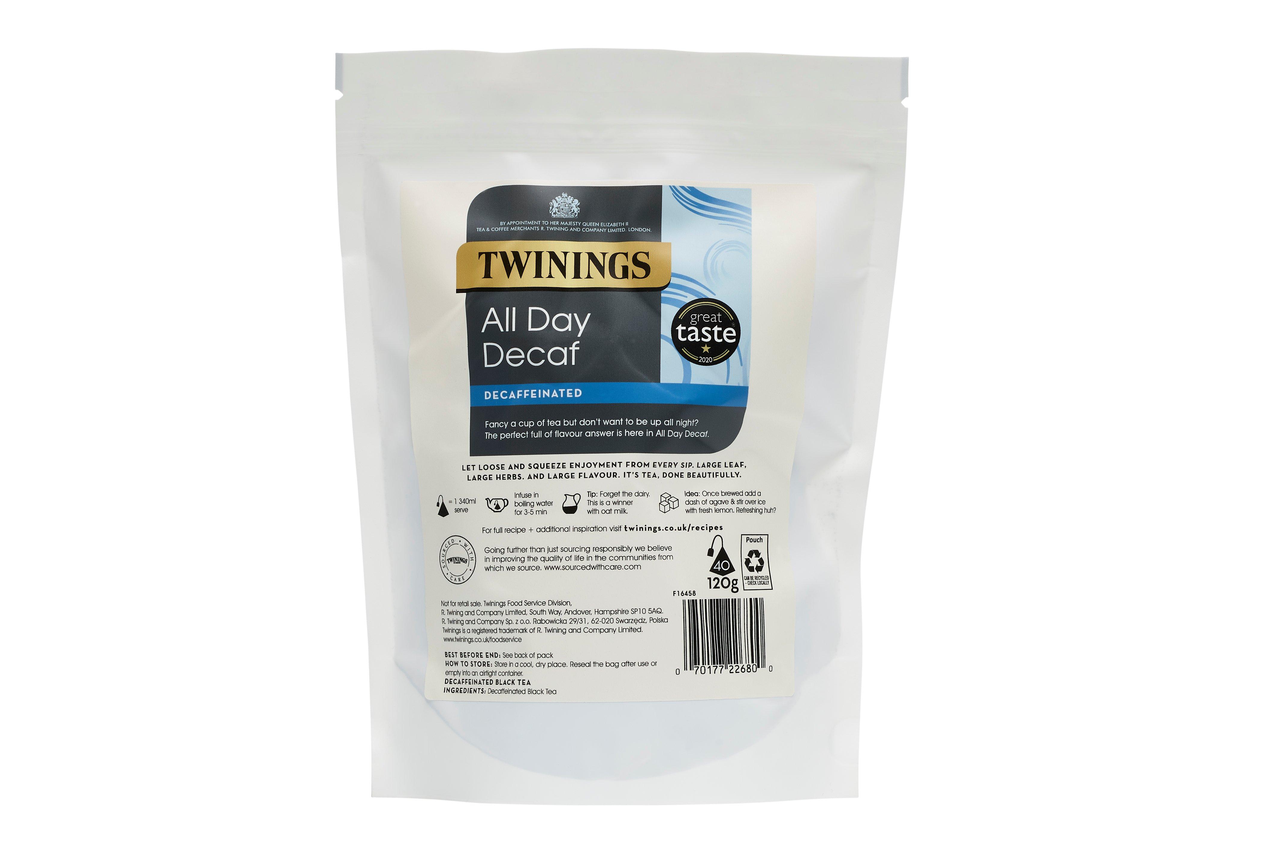 Twinings 'All Day Decaff' Mesh Tea Pyramids Non Enveloped 1x2x40