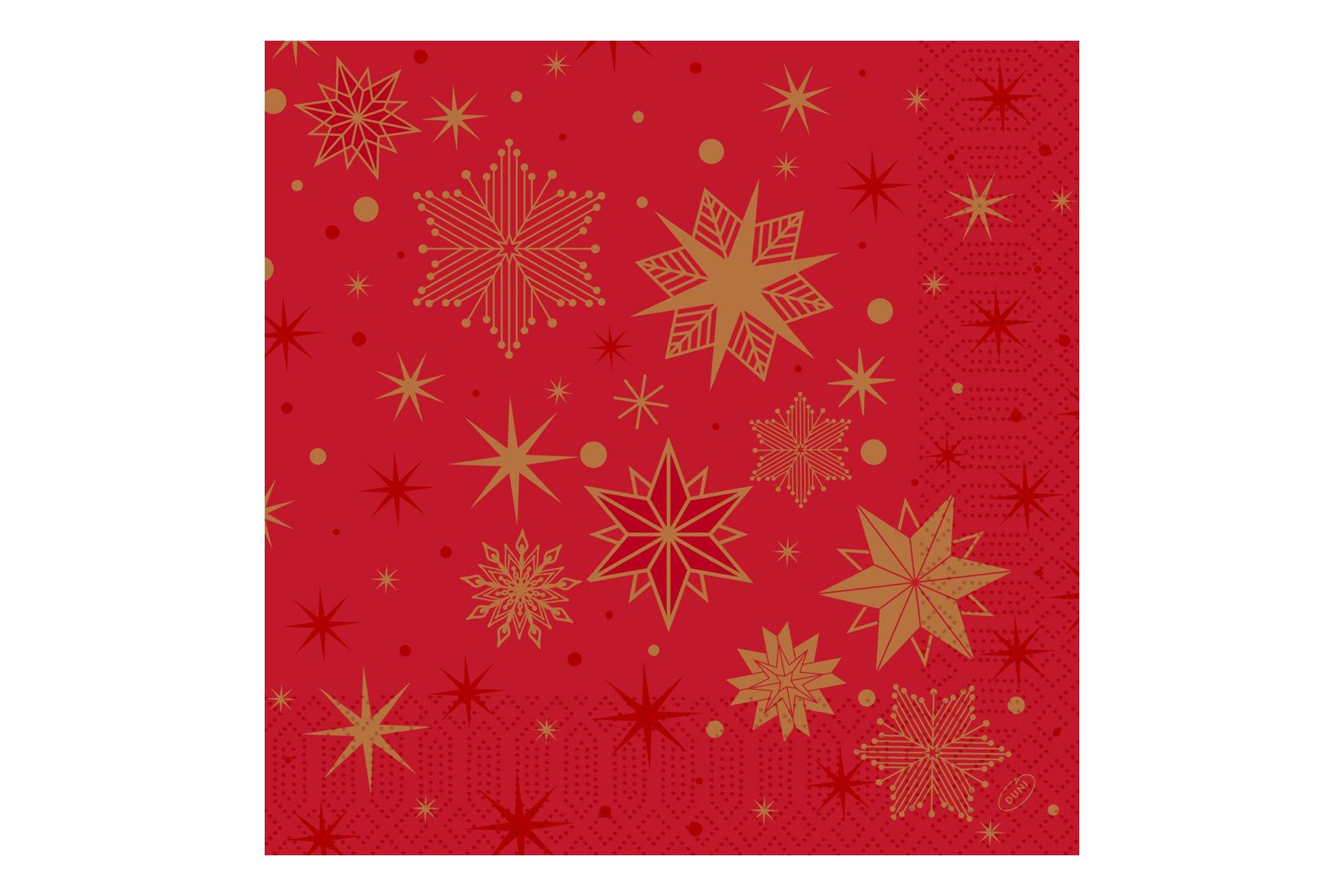 Napkin 3ply 40x40cm Stargazing Red