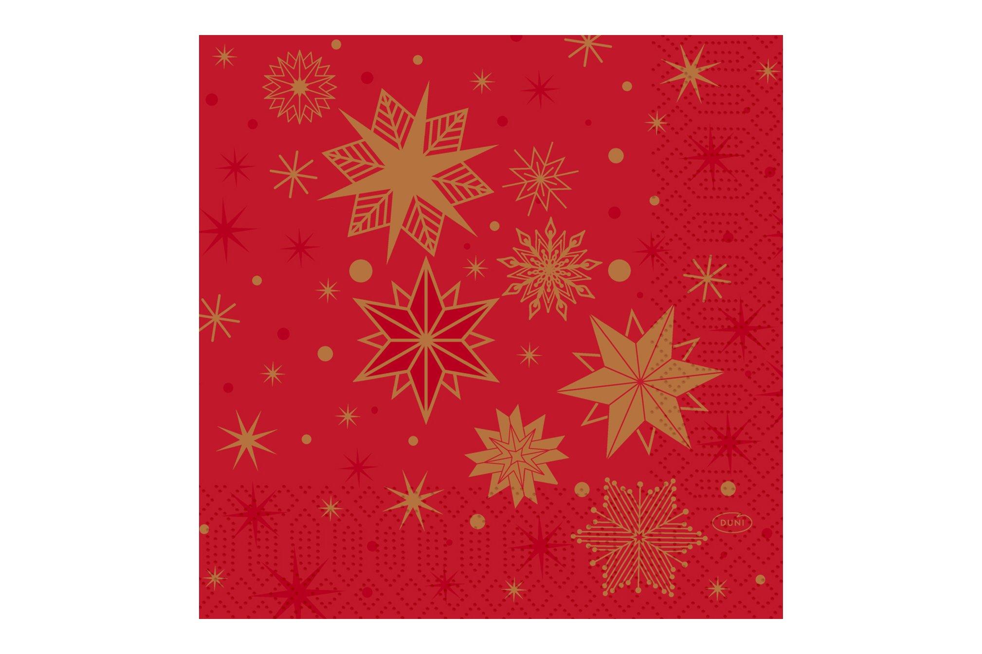 Napkin 3ply 33x33cm Stargazing Red