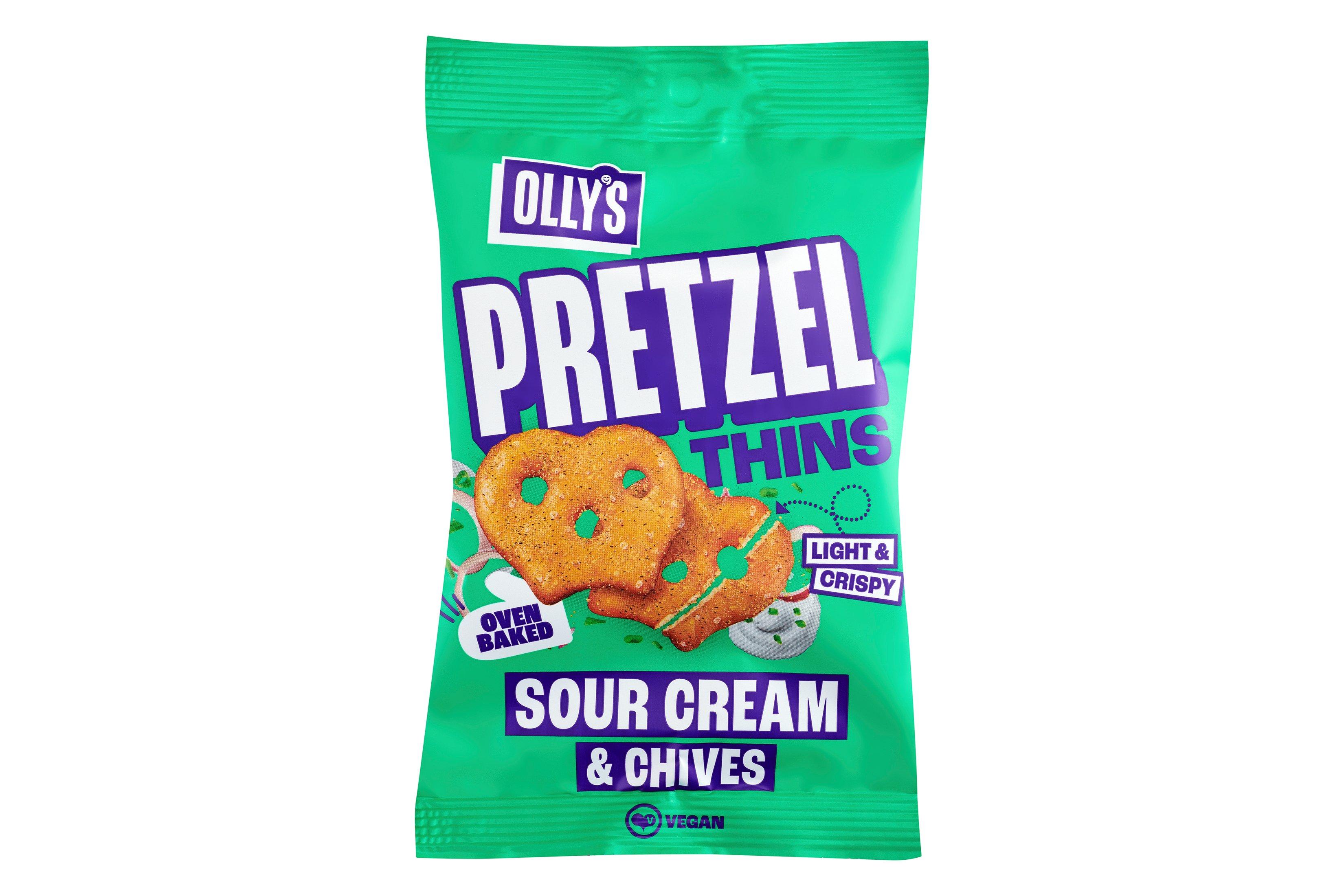 Olly's Sour Cream Pretzel Thins 35g