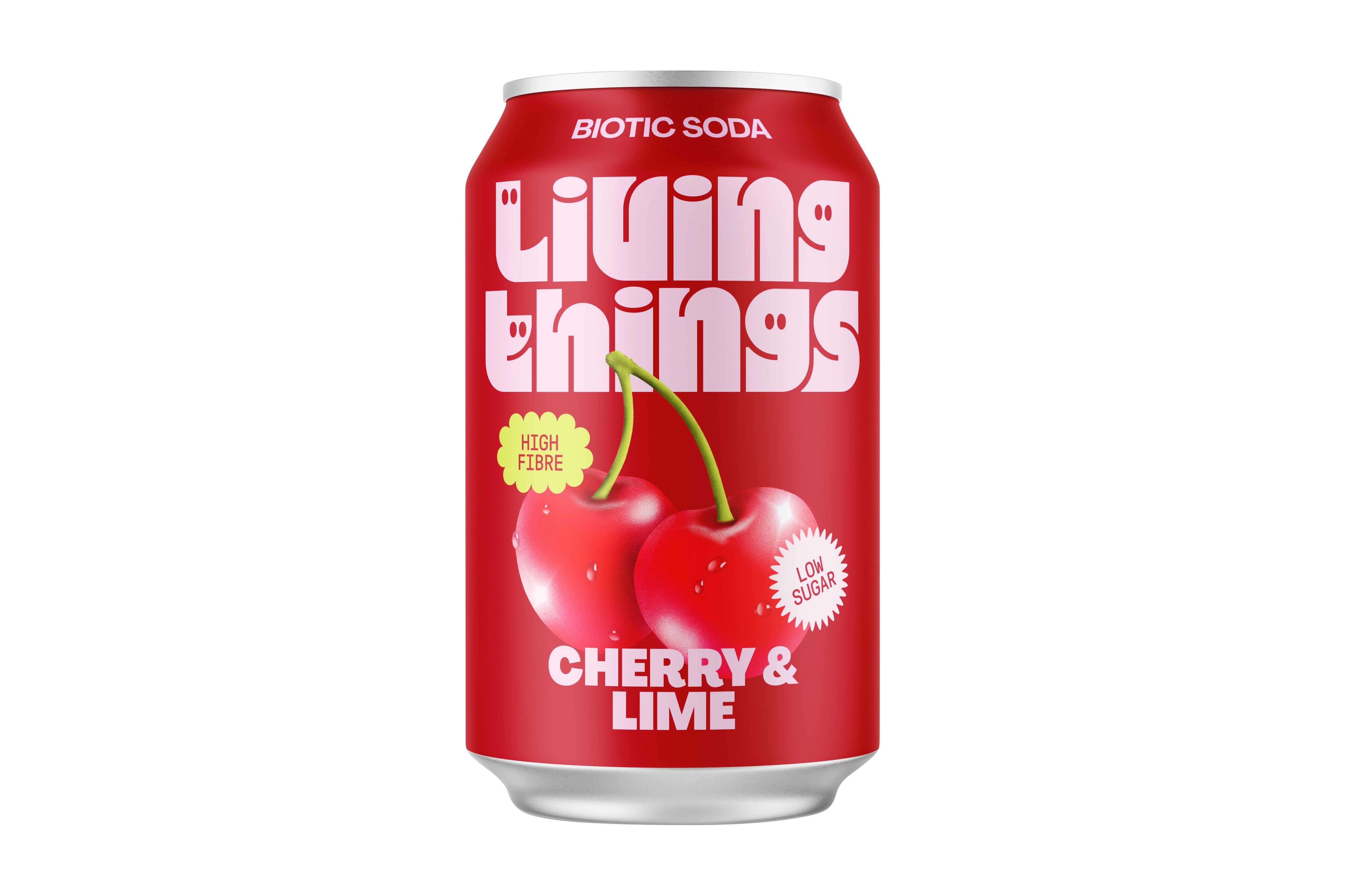Living Things Sparkling Cherry and Lime 330ml
