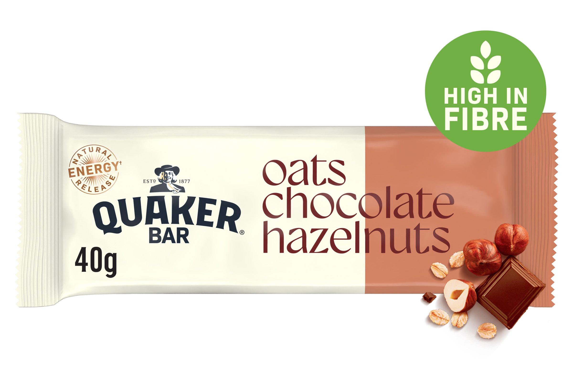 Quaker Oat Cereal Bar with Chocolate & Hazelnuts 40g  (Case of 20)