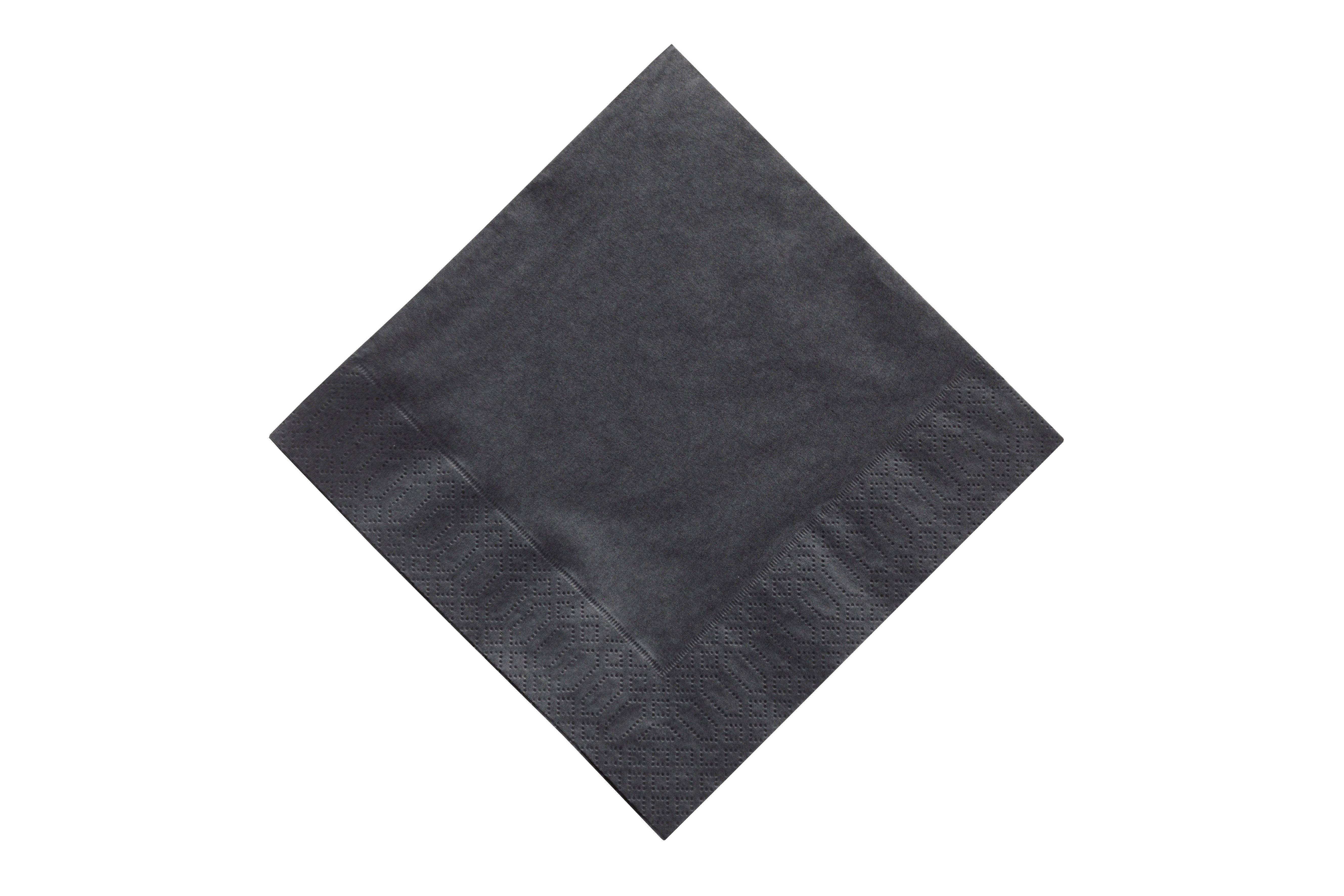 Poppies Napkin 3Ply 33cm Black