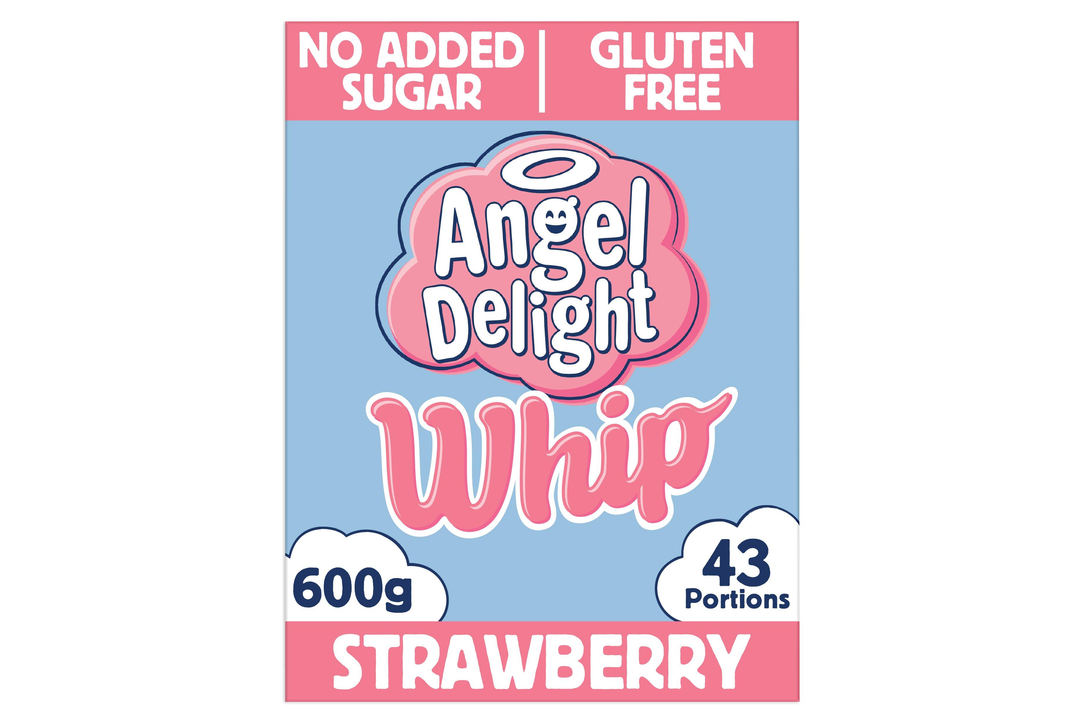 Angel Delight No Added Sugar Gluten Free Strawberry Flavour Whip 600g