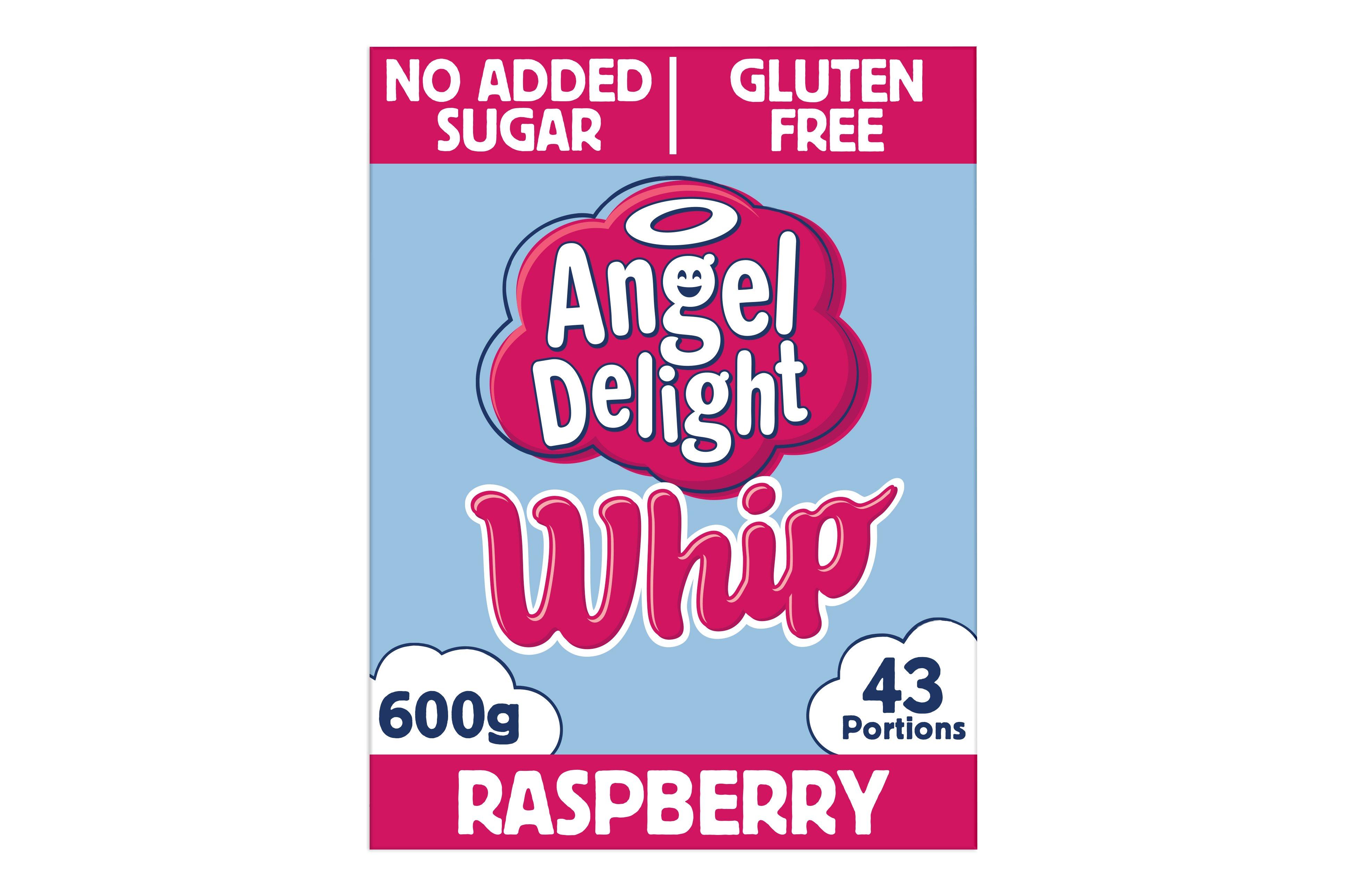 Angel Delight No Added Sugar Gluten Free Raspberry Flavour Whip 600g