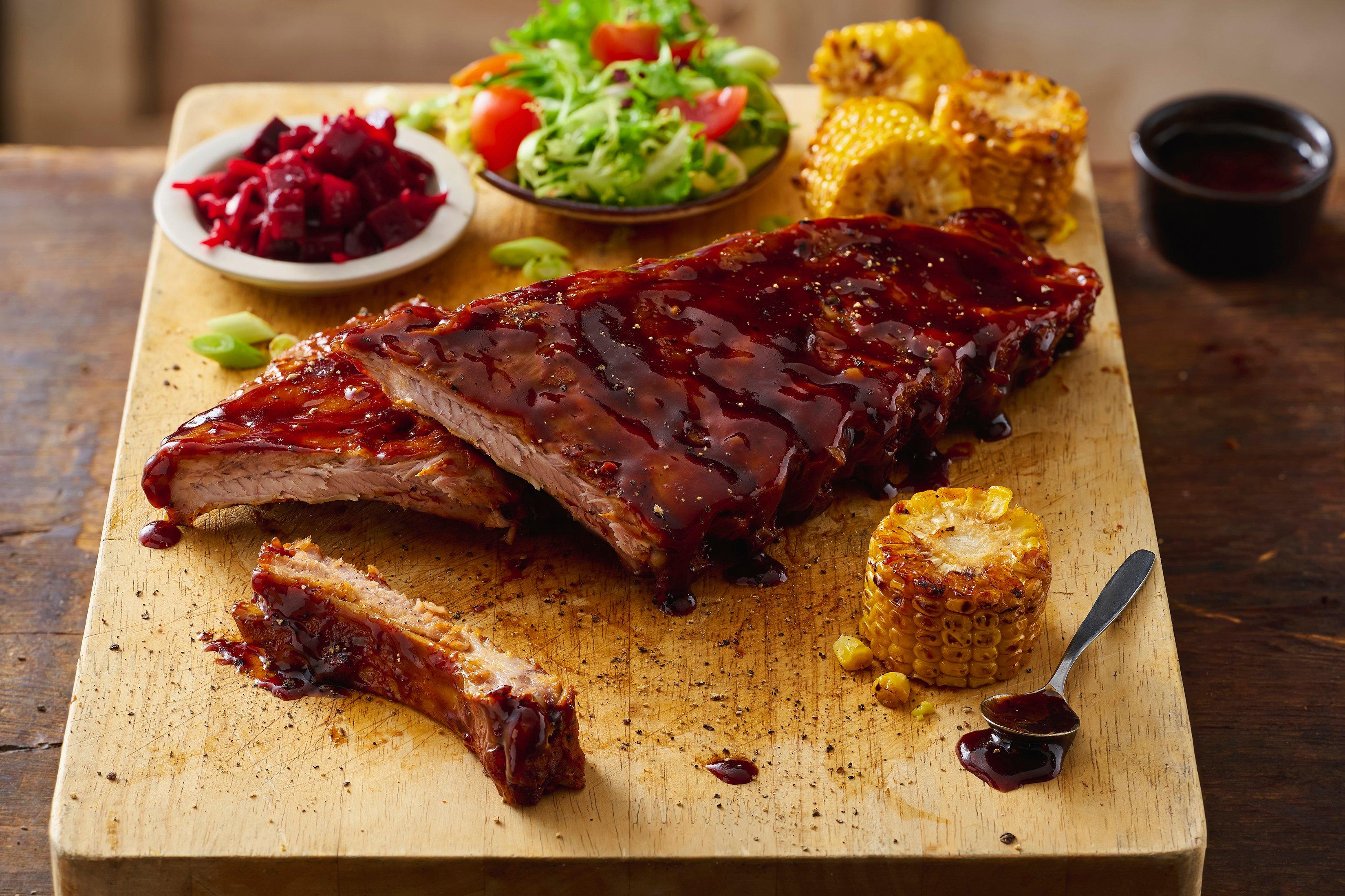 BBQ Glazed Dino Cooked Ribs