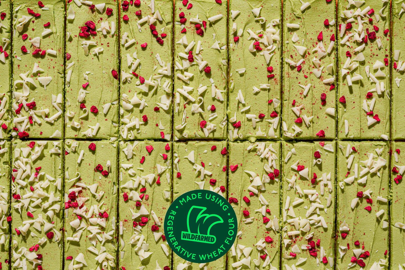 Wildfarmed Matcha & Raspberry Traycake