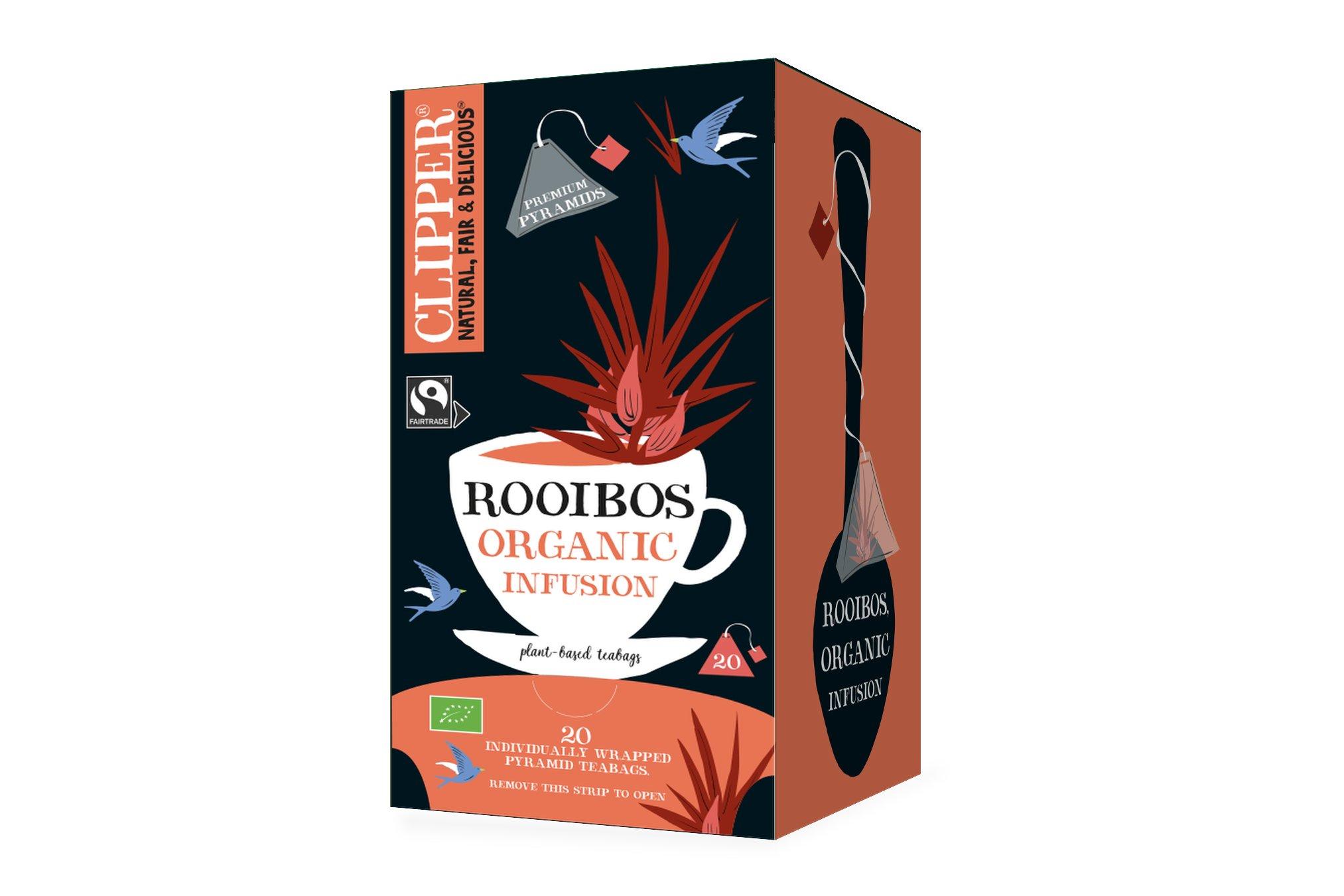 Clipper Organic Fairtrade Rooibos Pyramid Tea&nbsp;Bags