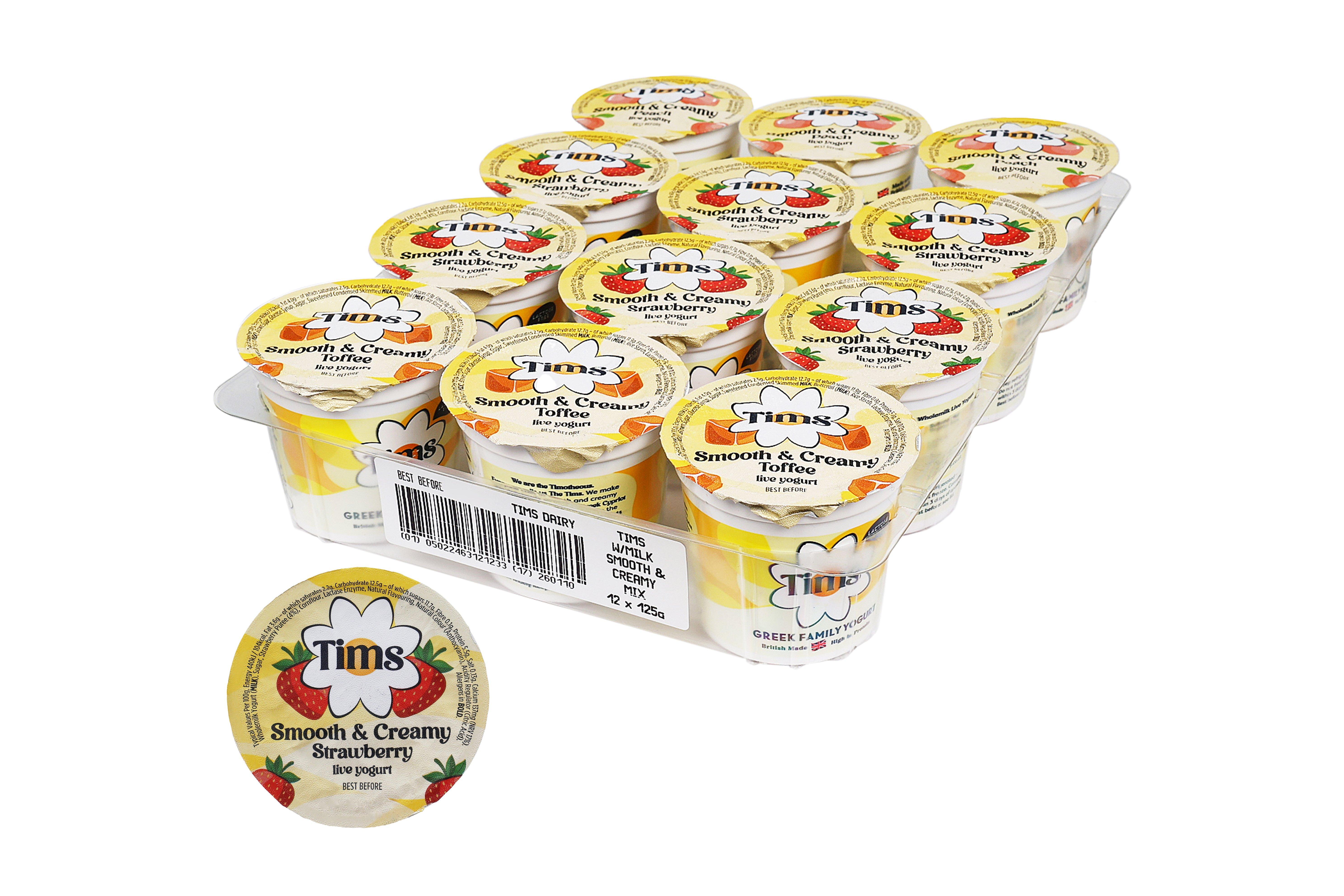 Tims Dairy Whole Milk Smooth & Creamy Lactose Free Yogurt Mix