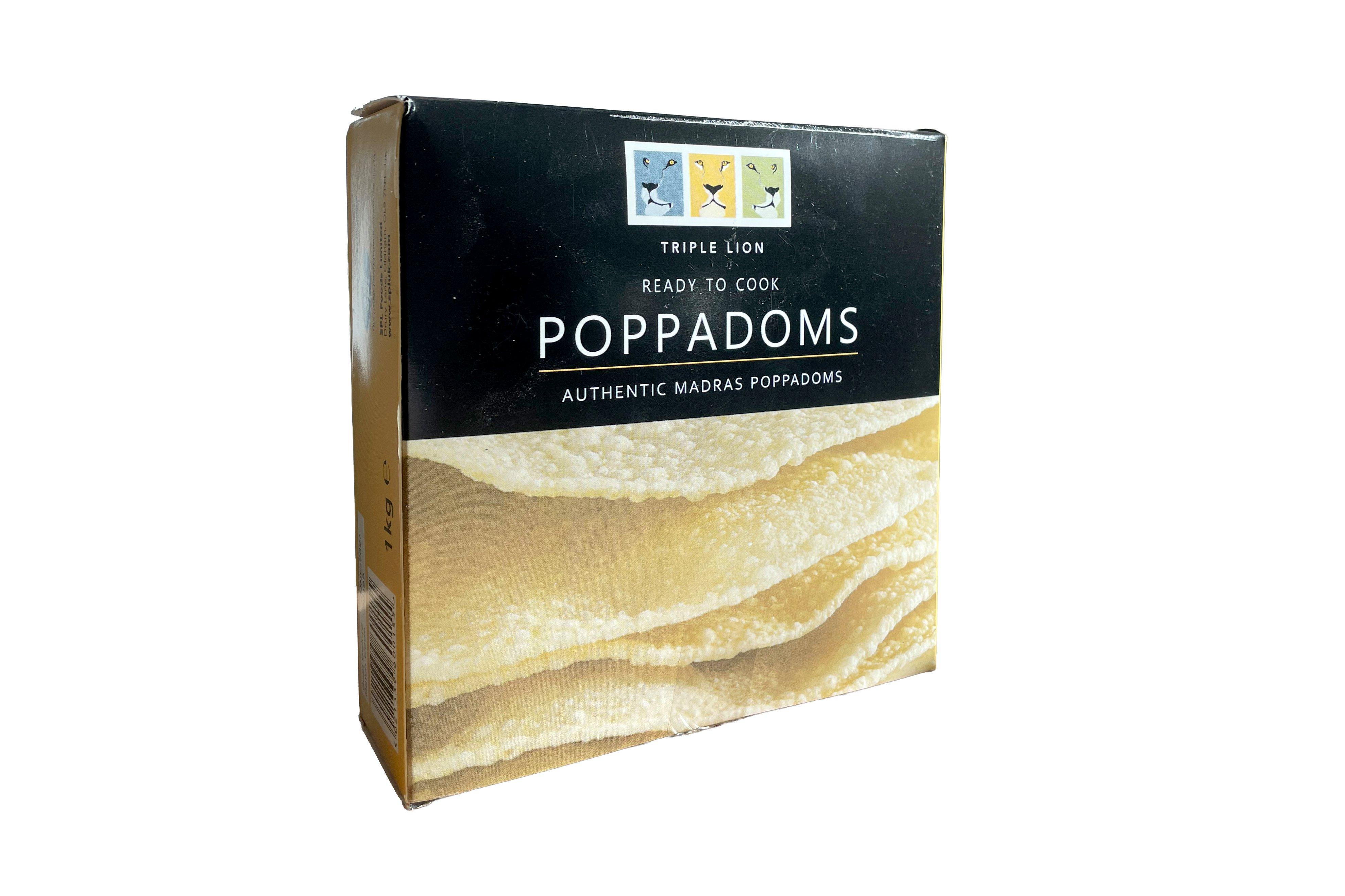Triple Lion Plain Poppadom