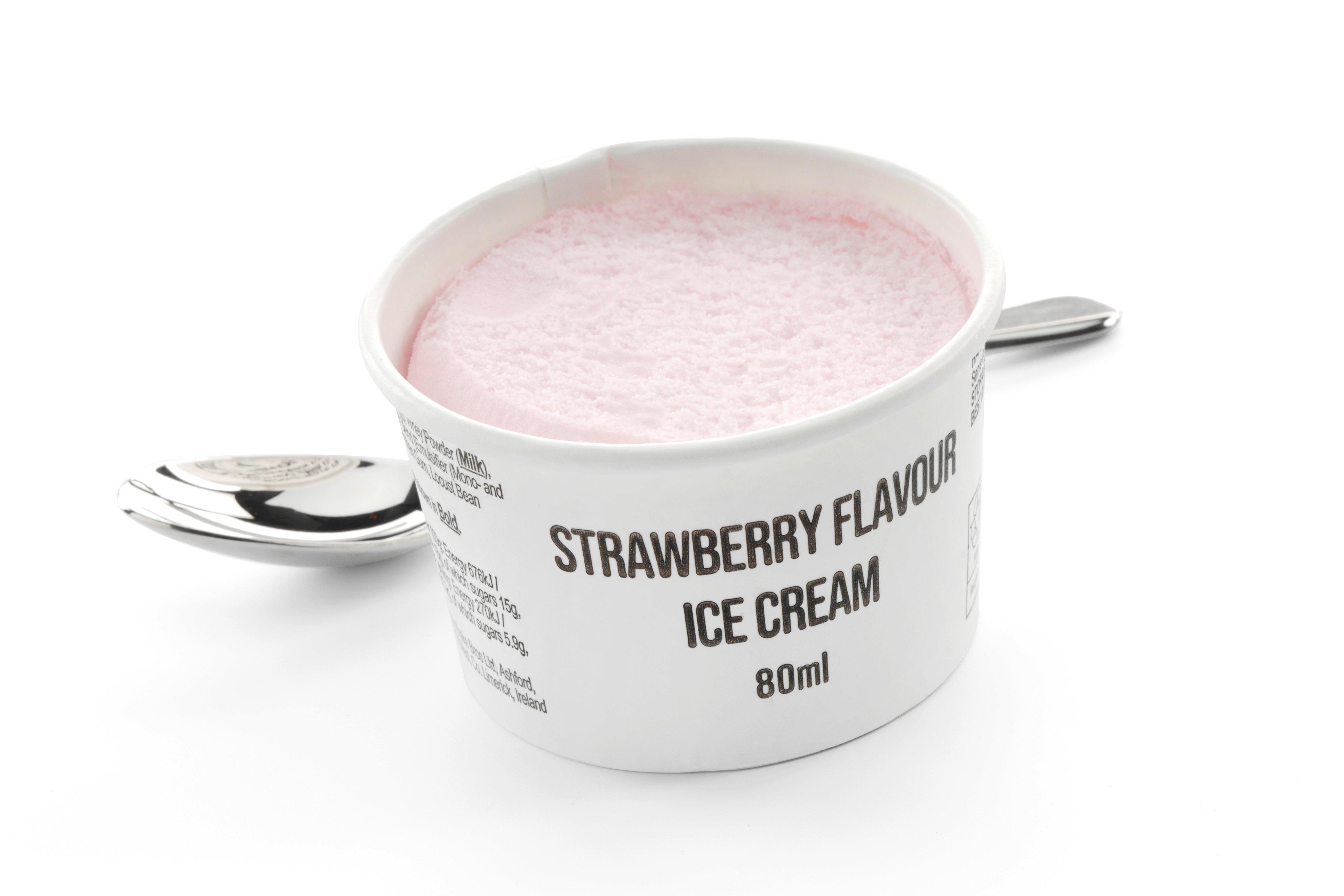 Brakes Essentials Strawberry Flavour Ice Cream in Individual Tubs