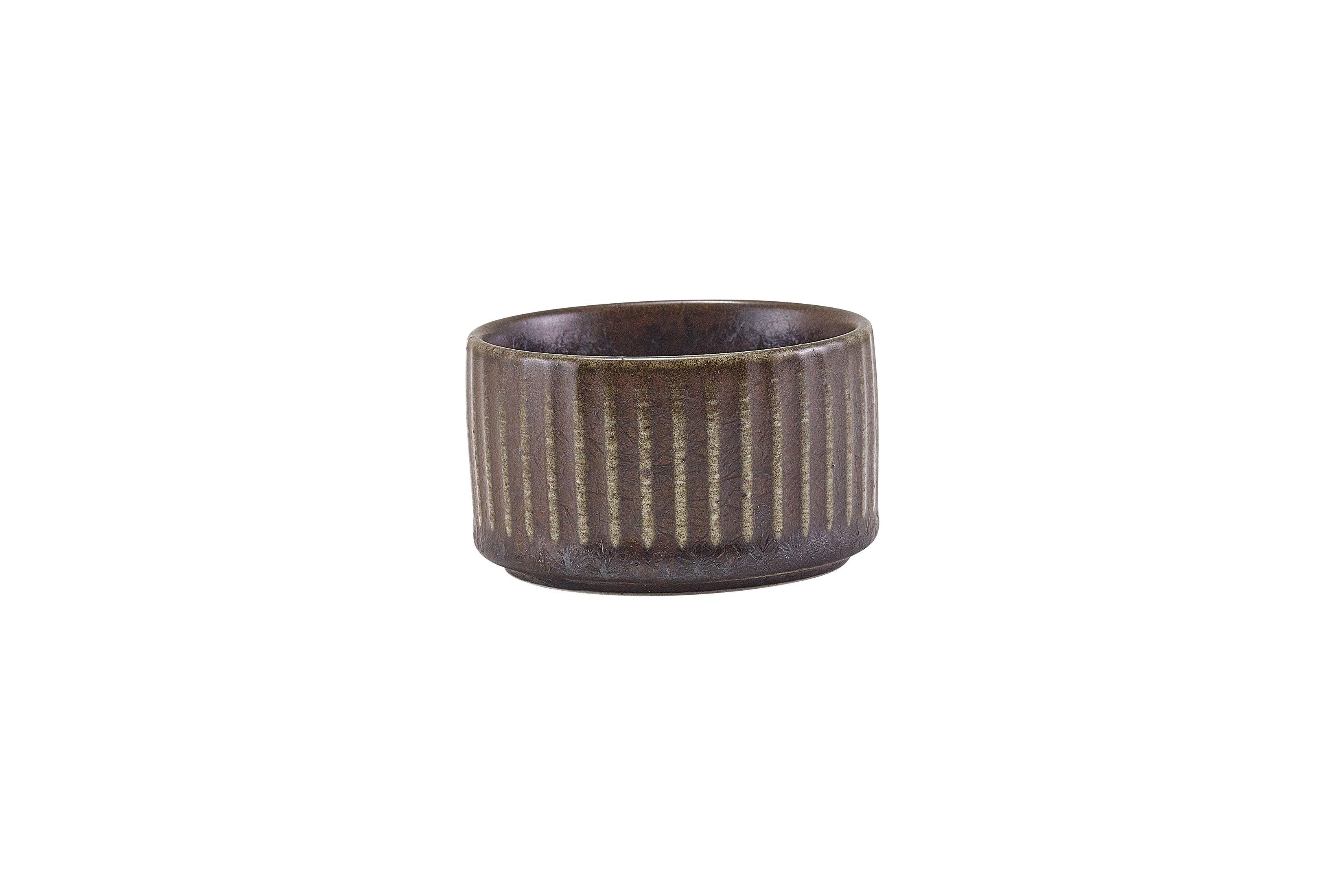 Terra Porcelain Black Fluted Ramekin 7cl