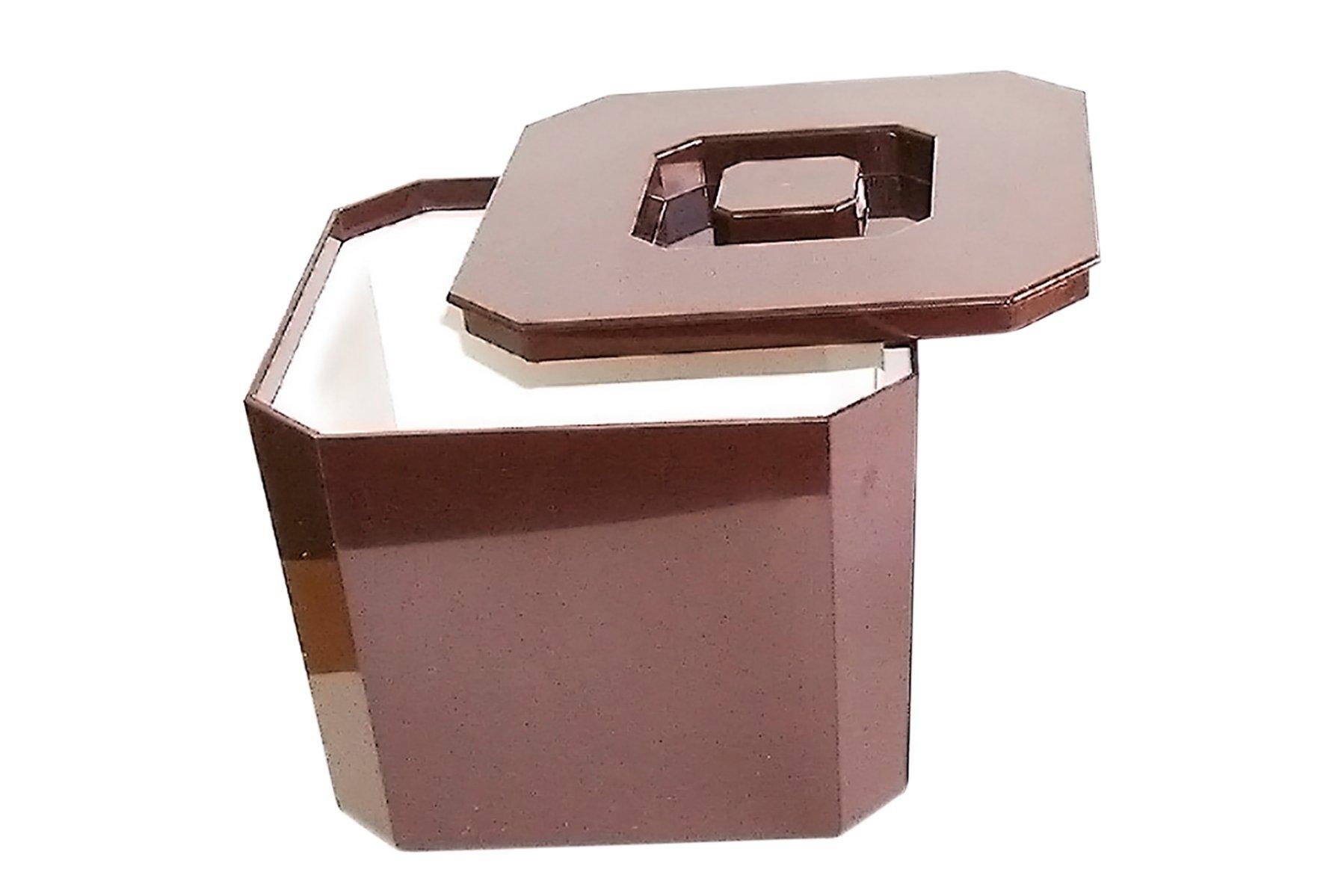 Ice Bucket 8Pt Brown Square