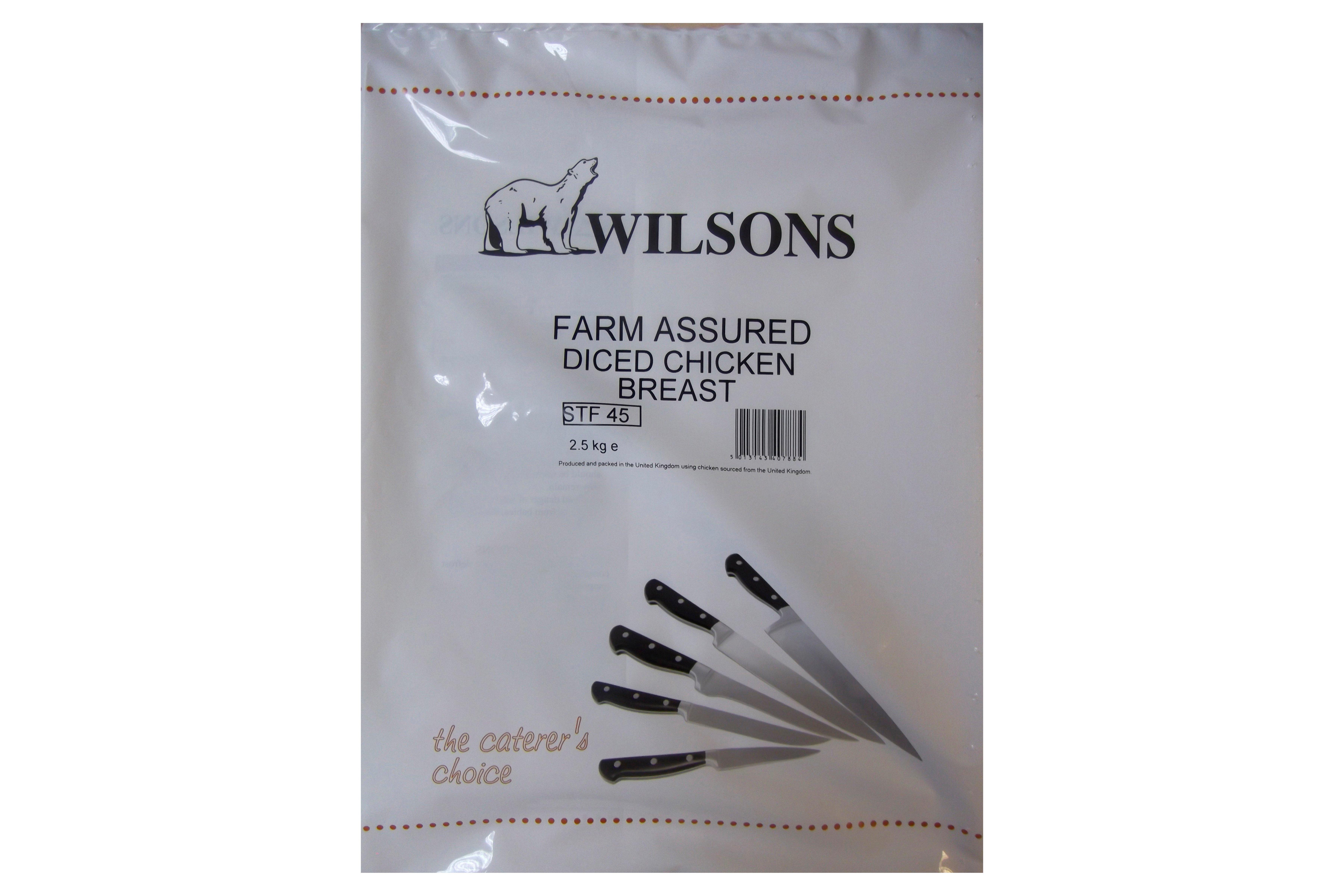 Wilsons Farm Assured Diced Chicken Breast