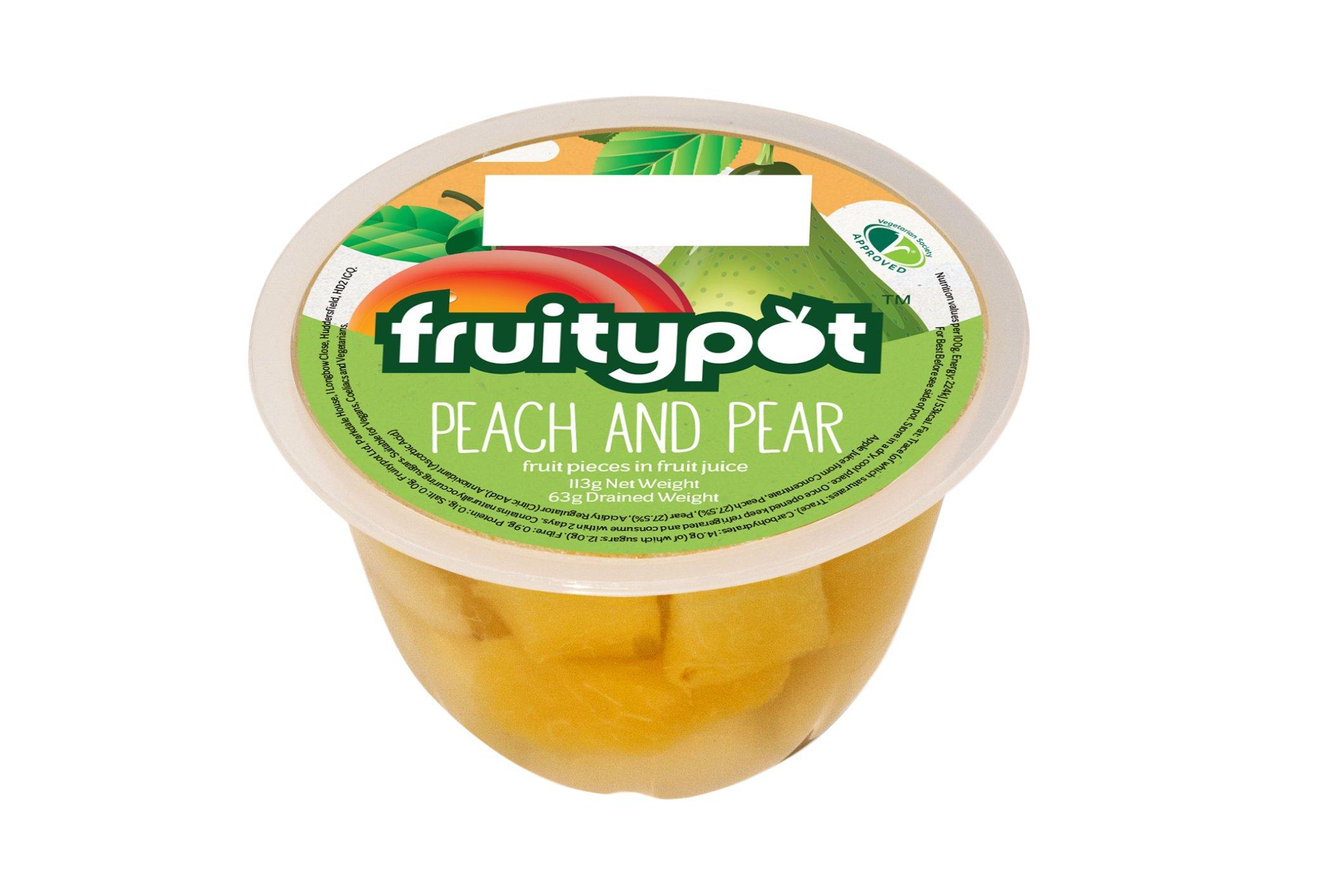 Fruitypot Peach & Pear in Juice (Pot Only) 113g