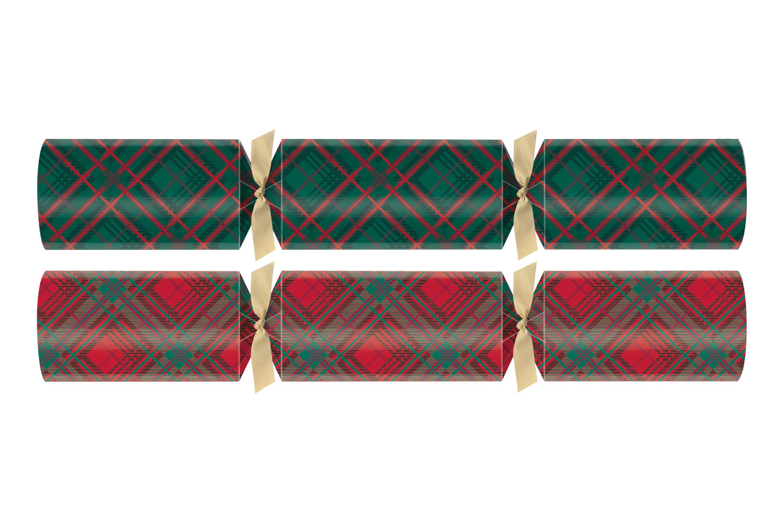 12" Traditional Tartan Christmas Crackers
