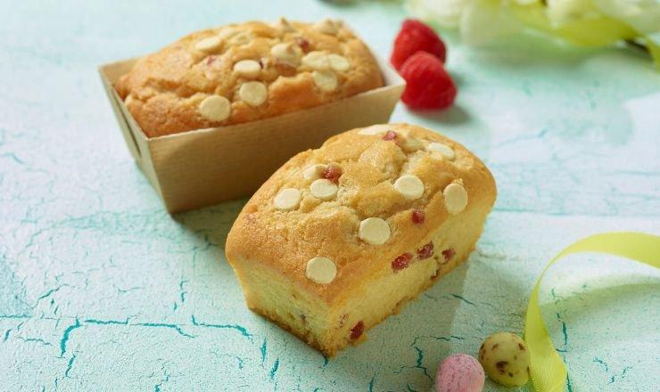 White Chocolate & Raspberry Mini Loaf Cake