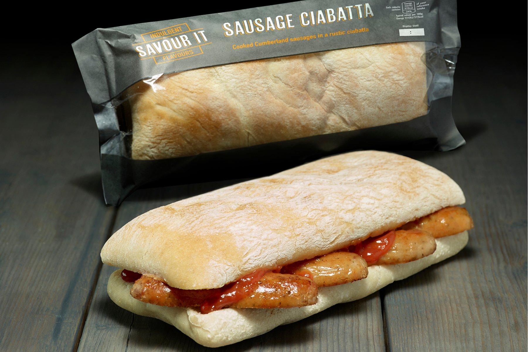 Savour It Sausage Ciabatta