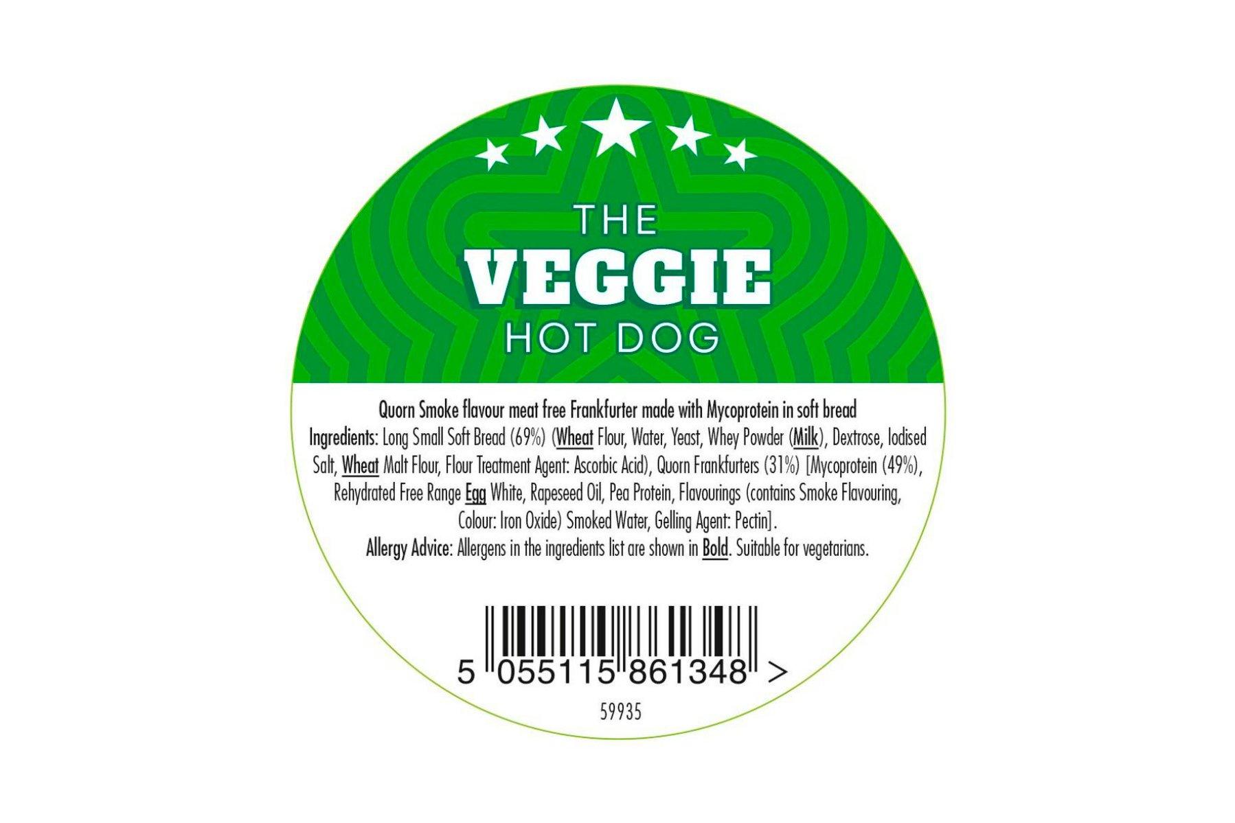 Country Choice Hudson's Veggie Hot Dog (59935) Label 2x500