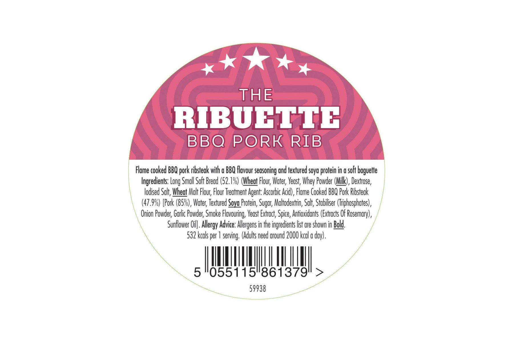 Country Choice Hudson's Ribuette Pork Rib (59938) Label 2x500