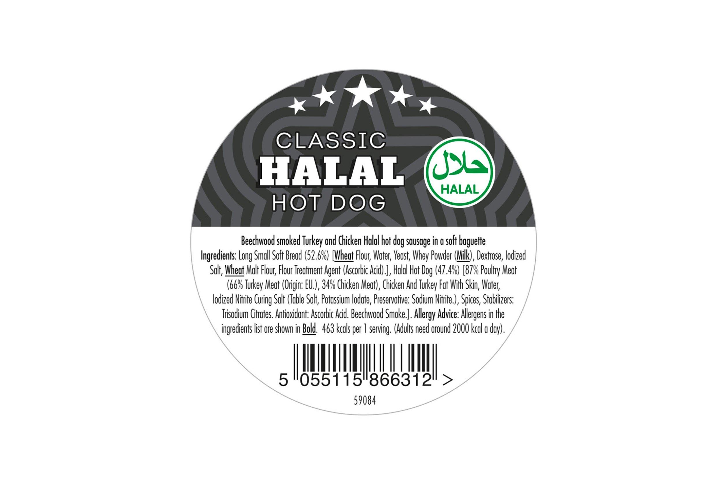 Country Choice Hudson's Halal Hot Dog (59191) Label