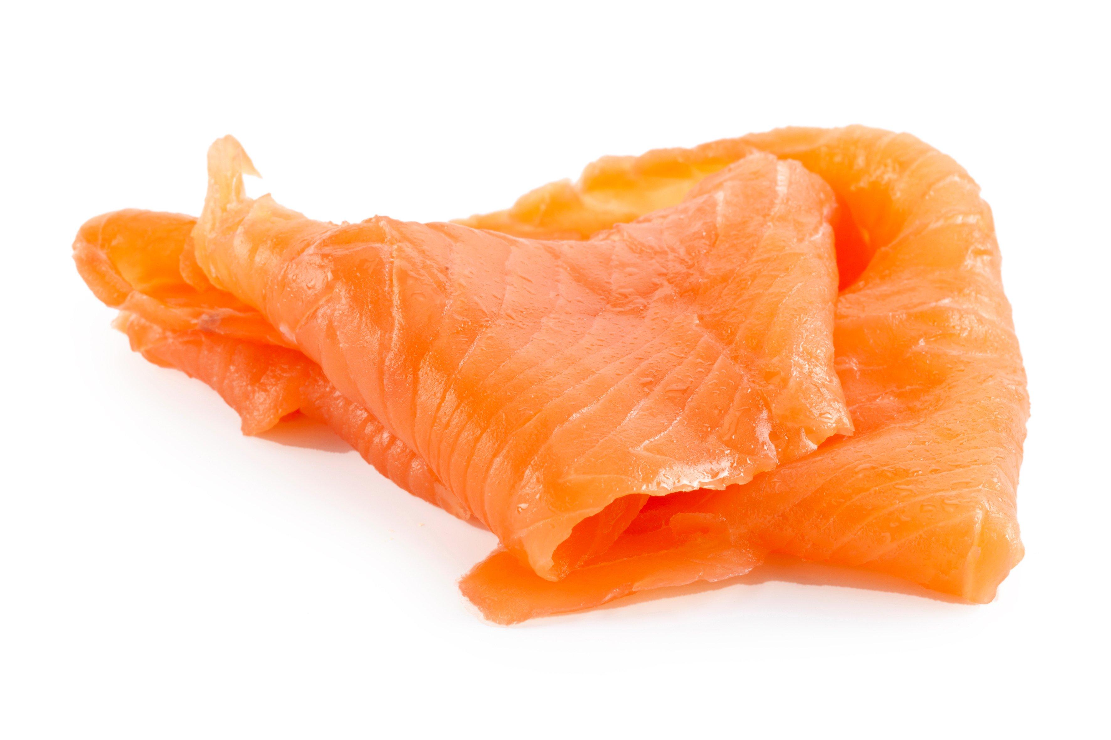 M&J Seafood Long Sliced Oak Smoked Salmon  (skinless, boneless)