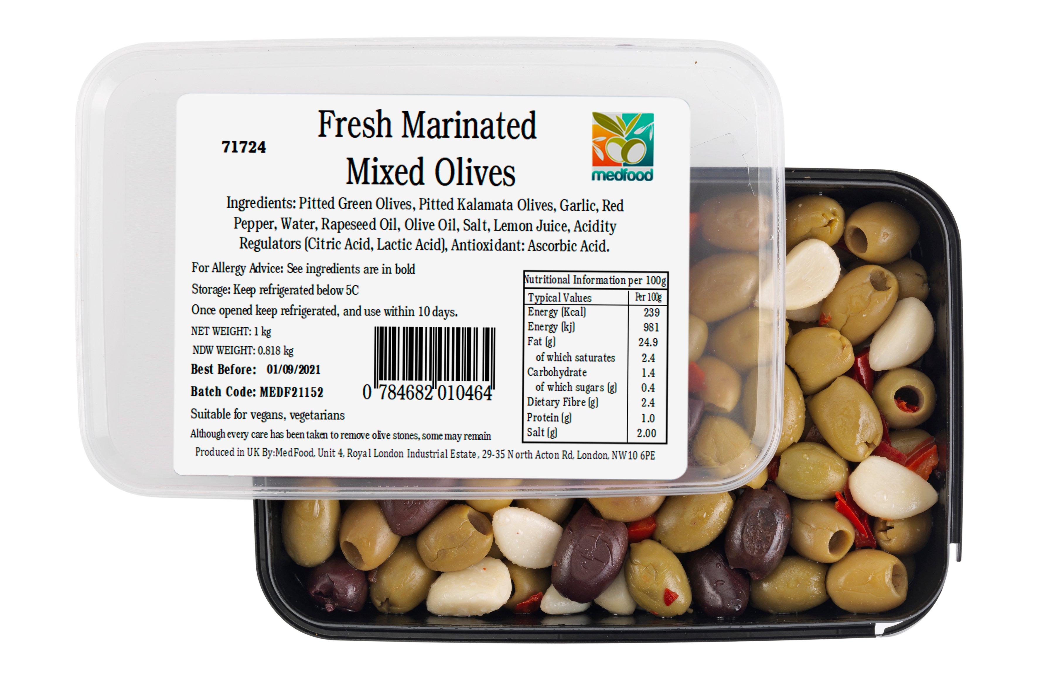 Fresh Marinated Mixed Olives