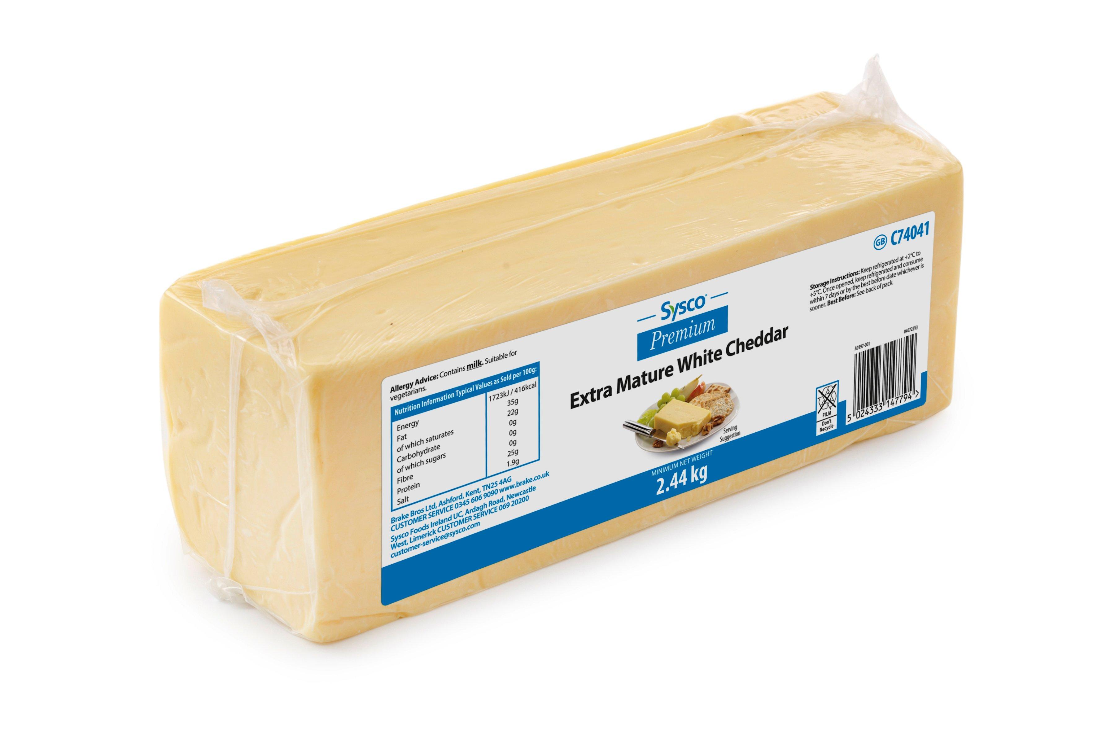 Sysco Premium Extra Mature White Cheddar