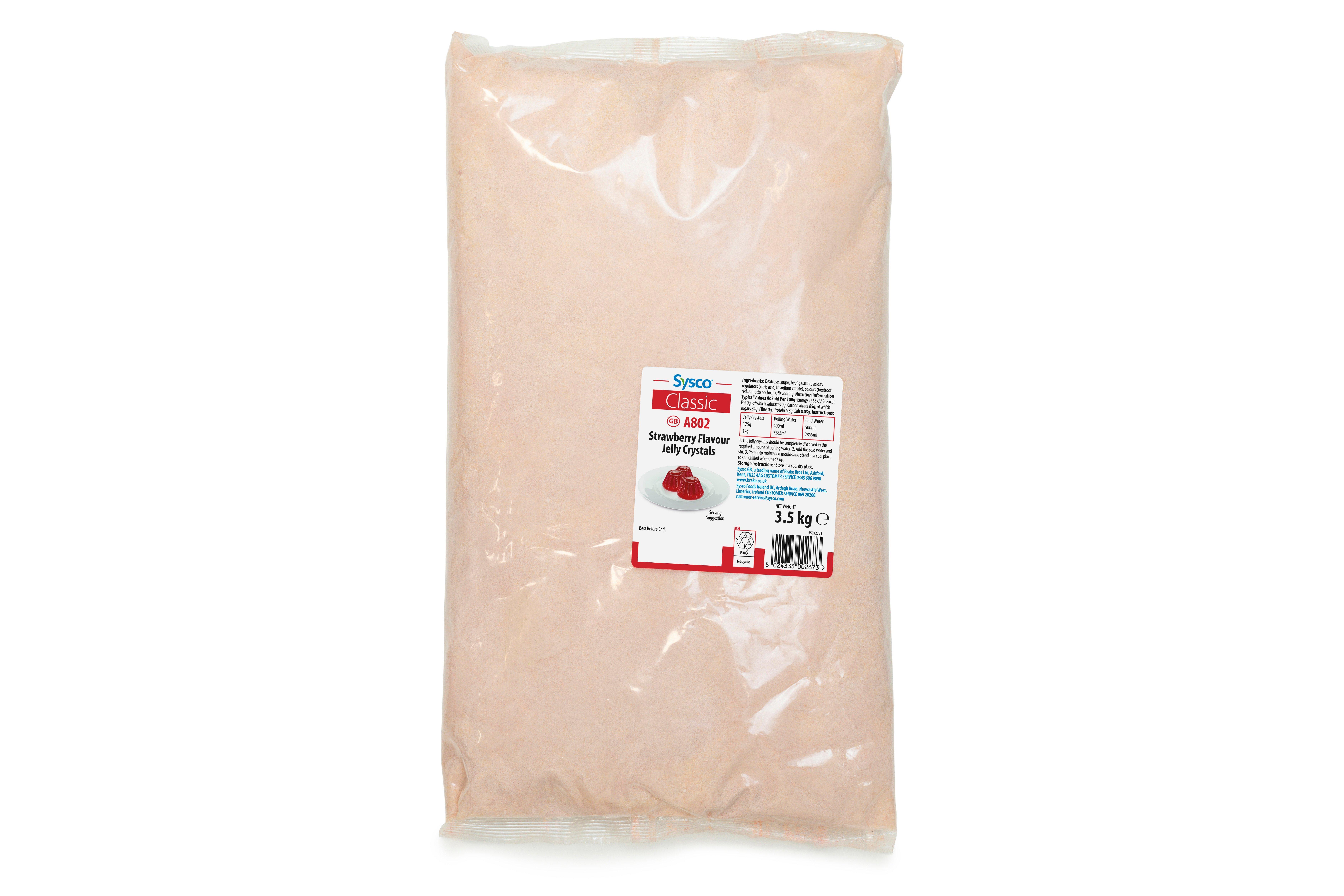 Sysco Classic Strawberry Flavour Jelly Crystals